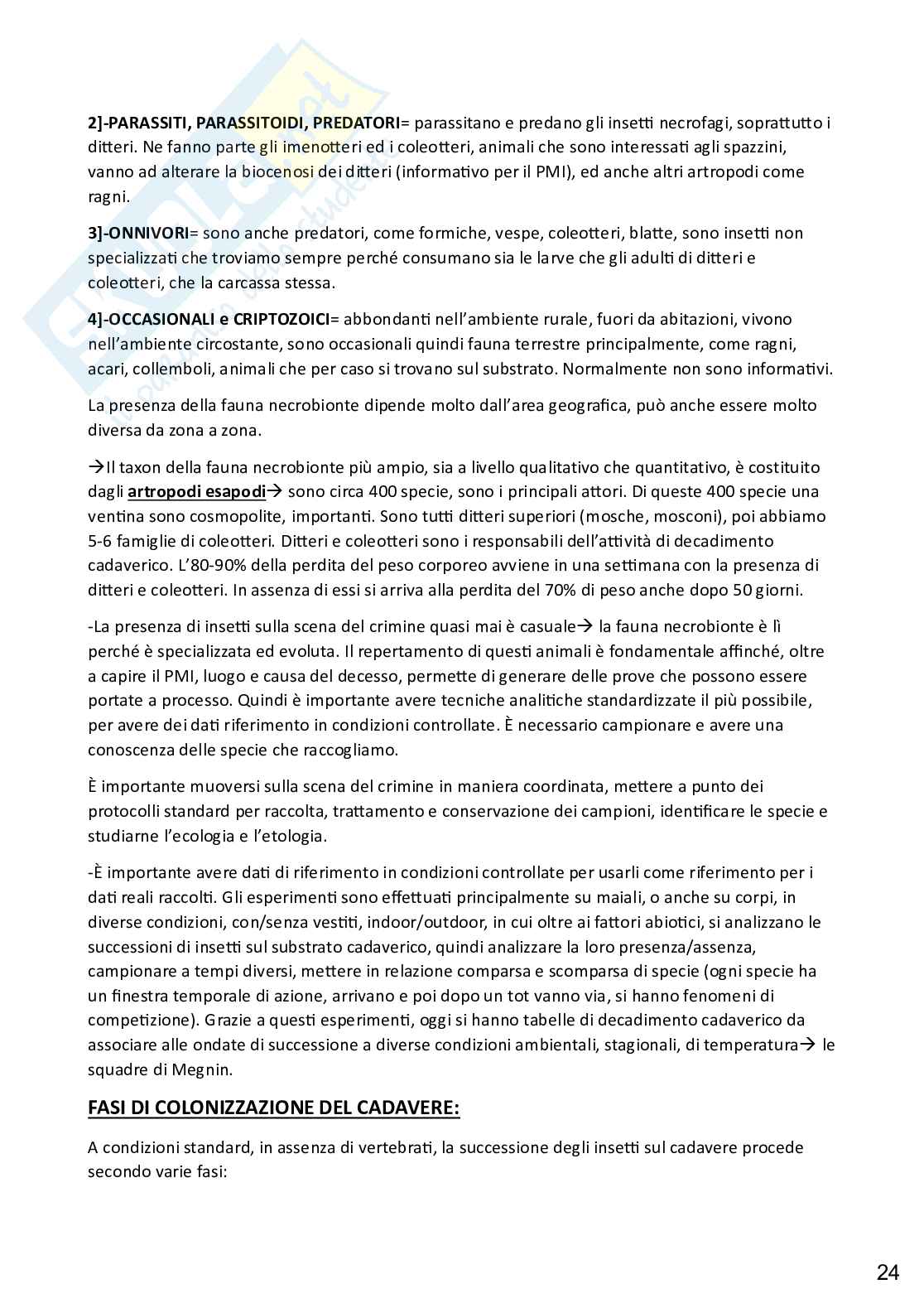 Zoologia applicata alle scienze forensi, completo Pag. 26