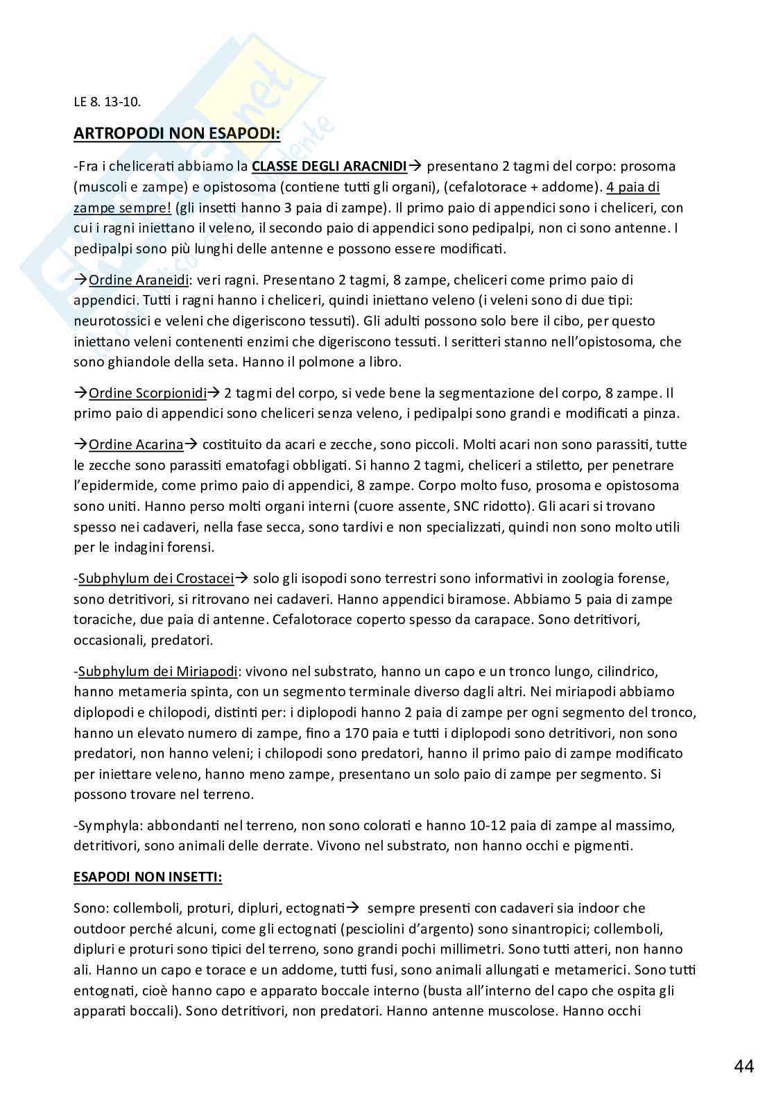 Zoologia applicata alle scienze forensi, completo Pag. 46