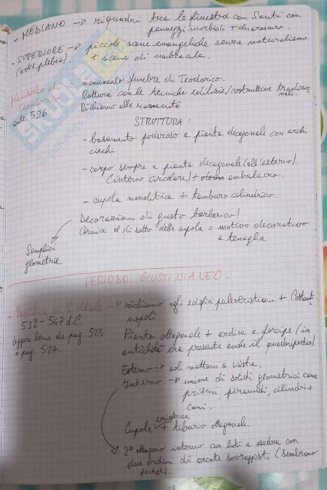 Riassunto esame Storia dell'arte medievale, Prof. De Giorgi Manuela, libro consigliato Itinerario nell'Arte, volume 2. Dall'arte paleocristiana a Giotto. Quarta edizione, versione gialla , Cricco, Di Teodoro Pag. 16