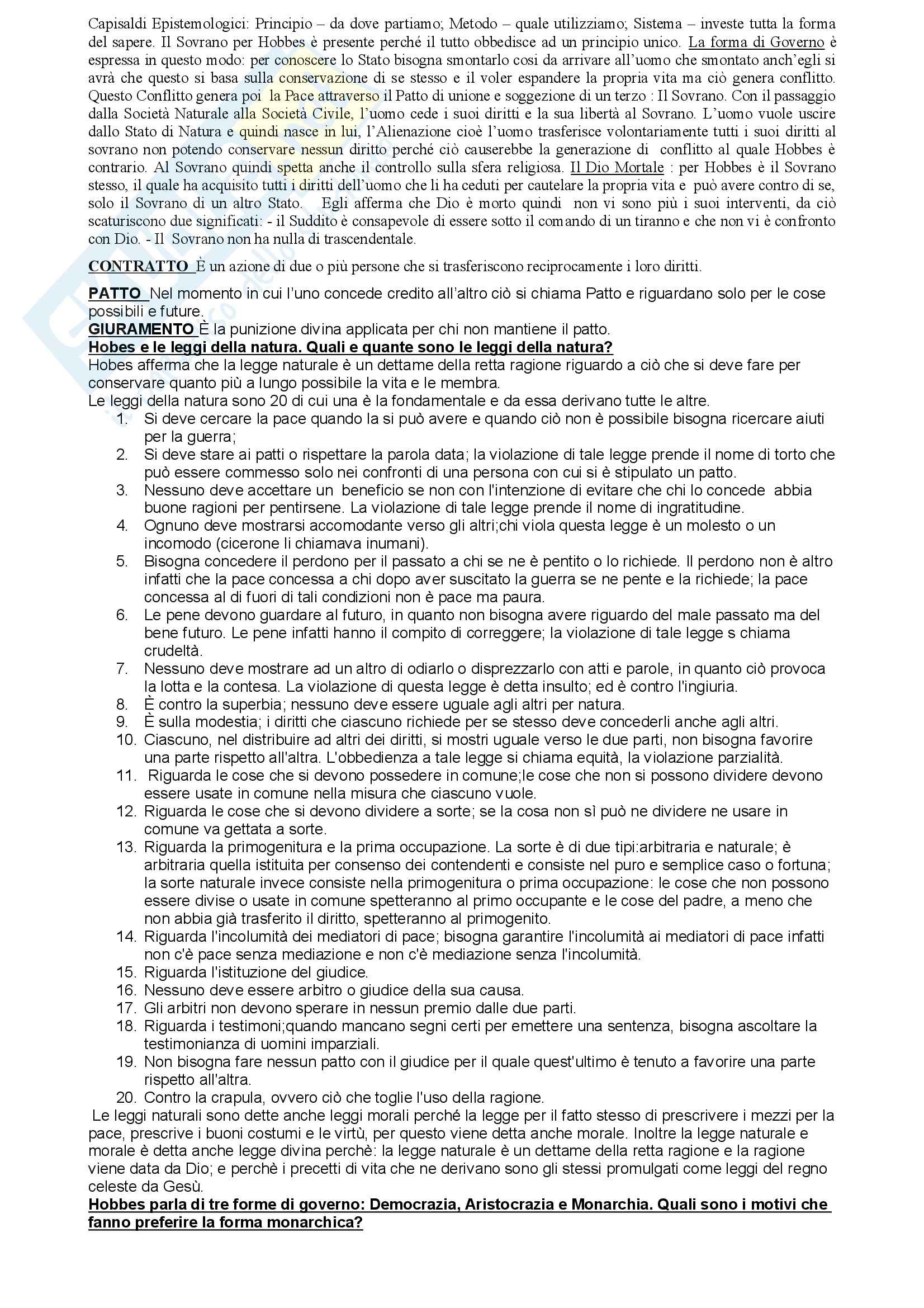 Filosofia delle scienze sociali – Domande Pag. 6