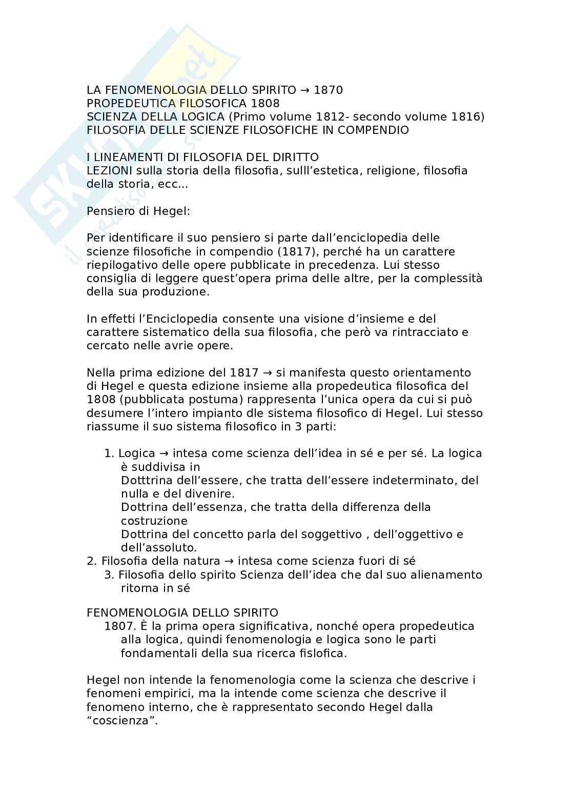 L'idealismo di Hegel: la filosofia come sistema e lo Spirito assoluto Pag. 2