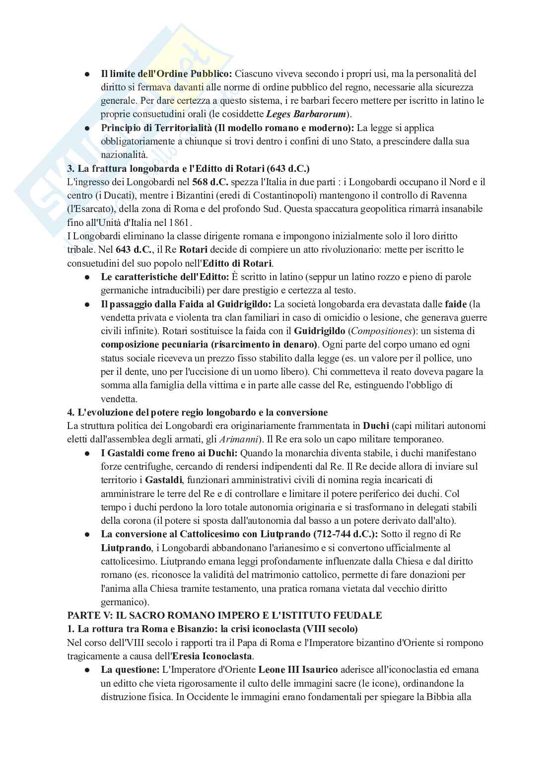 Storia del diritto europeo Pag. 6