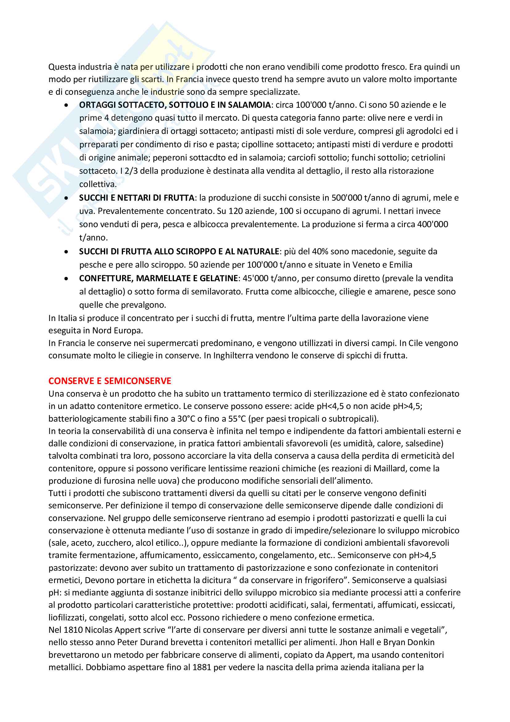 Tecnologia delle conserve vegetali Pag. 2