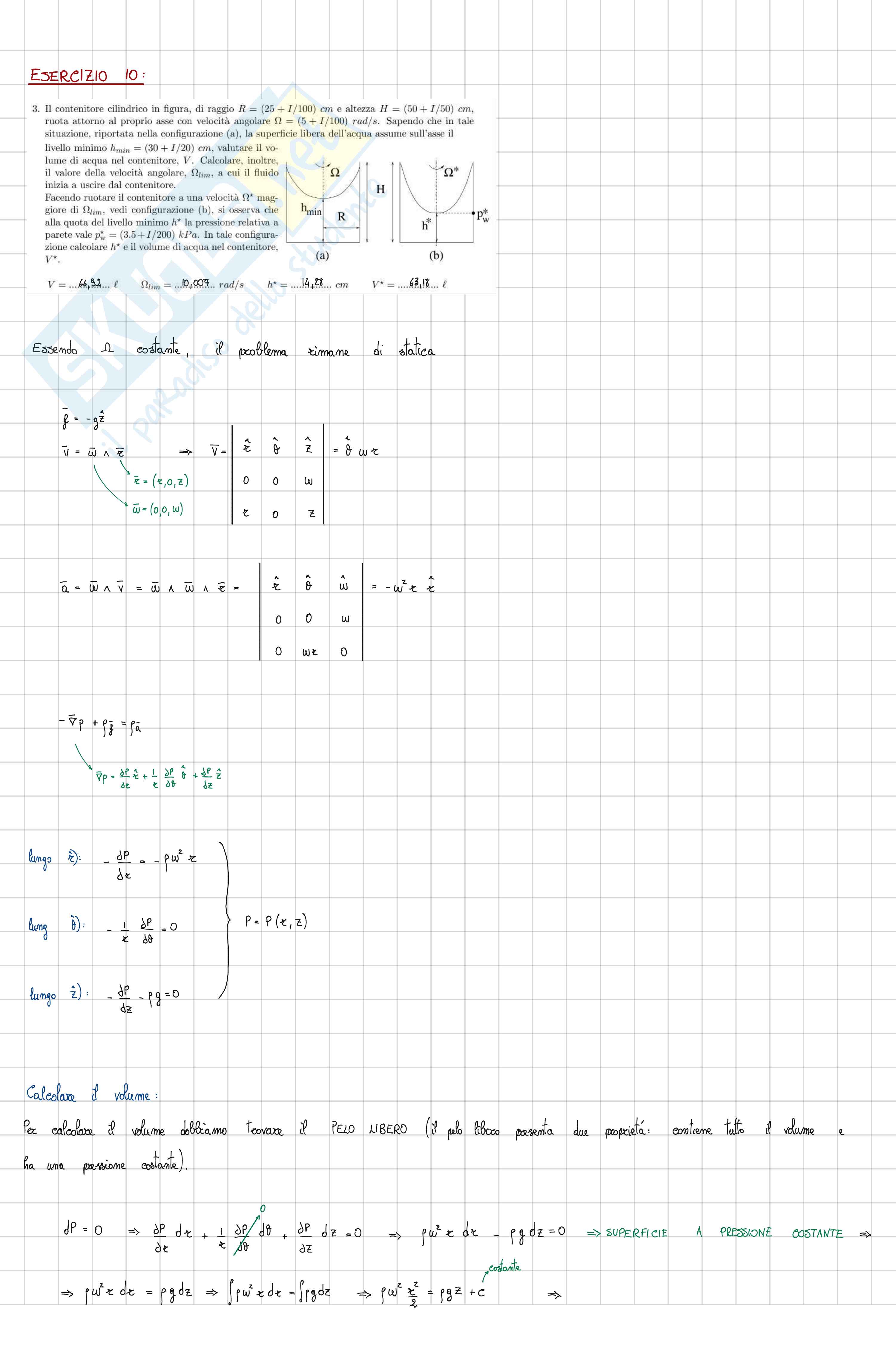 Esercizi Fluidodinamica (circuiti chiusi/statica/dinamica) Pag. 11