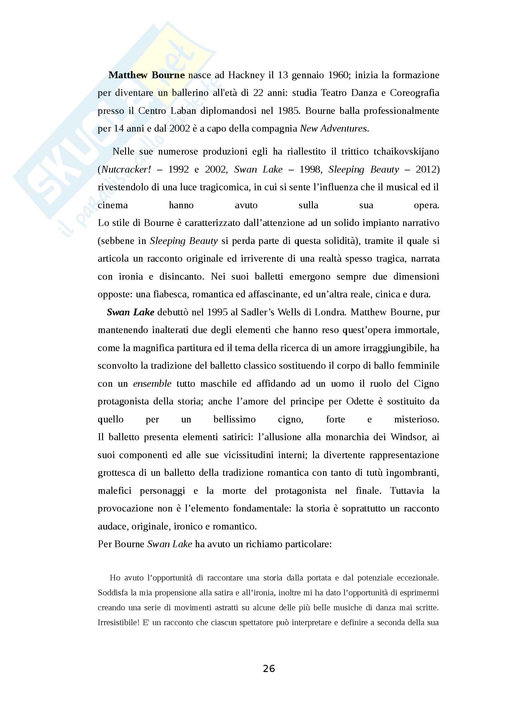 Tesi, Coppelia nell'età contemporanea Pag. 26