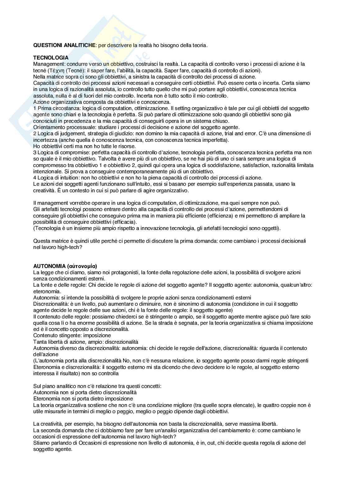 Appunti per parziale Cambiamento organizzativo per la trasformazione digitale Pag. 2