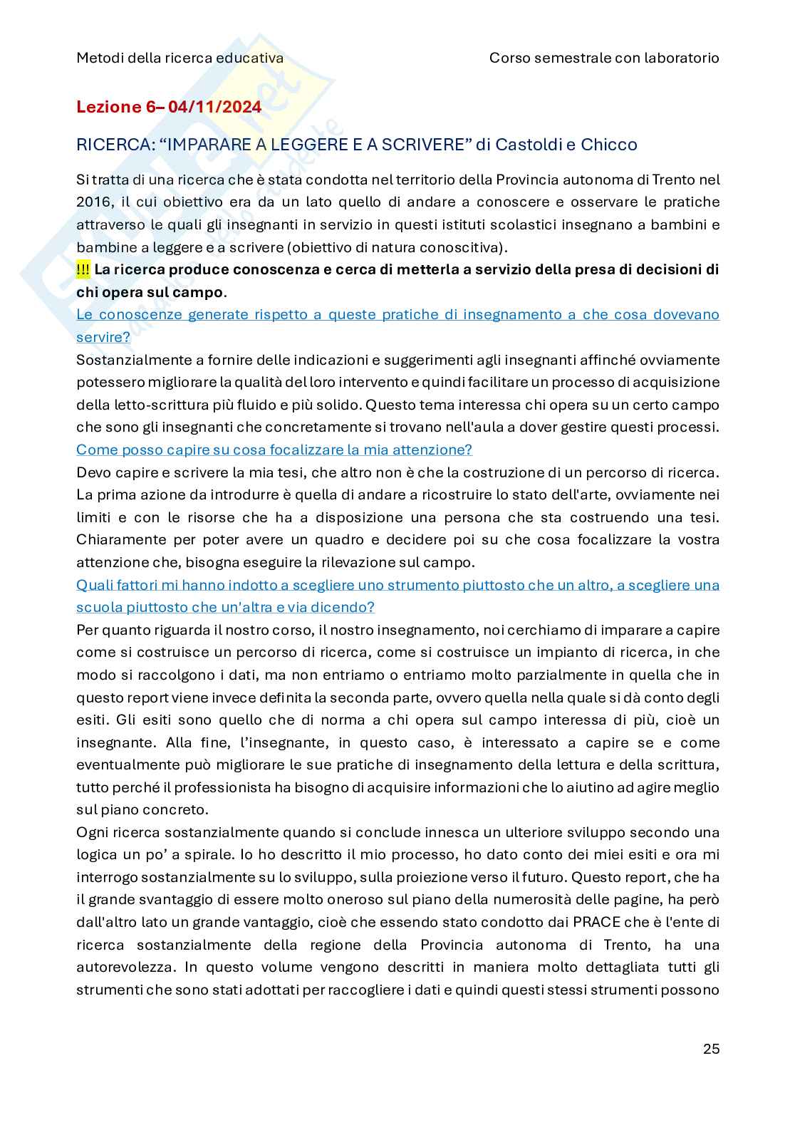Appunti esame Metodi della ricerca educativa semetrale di gennaio Pag. 26