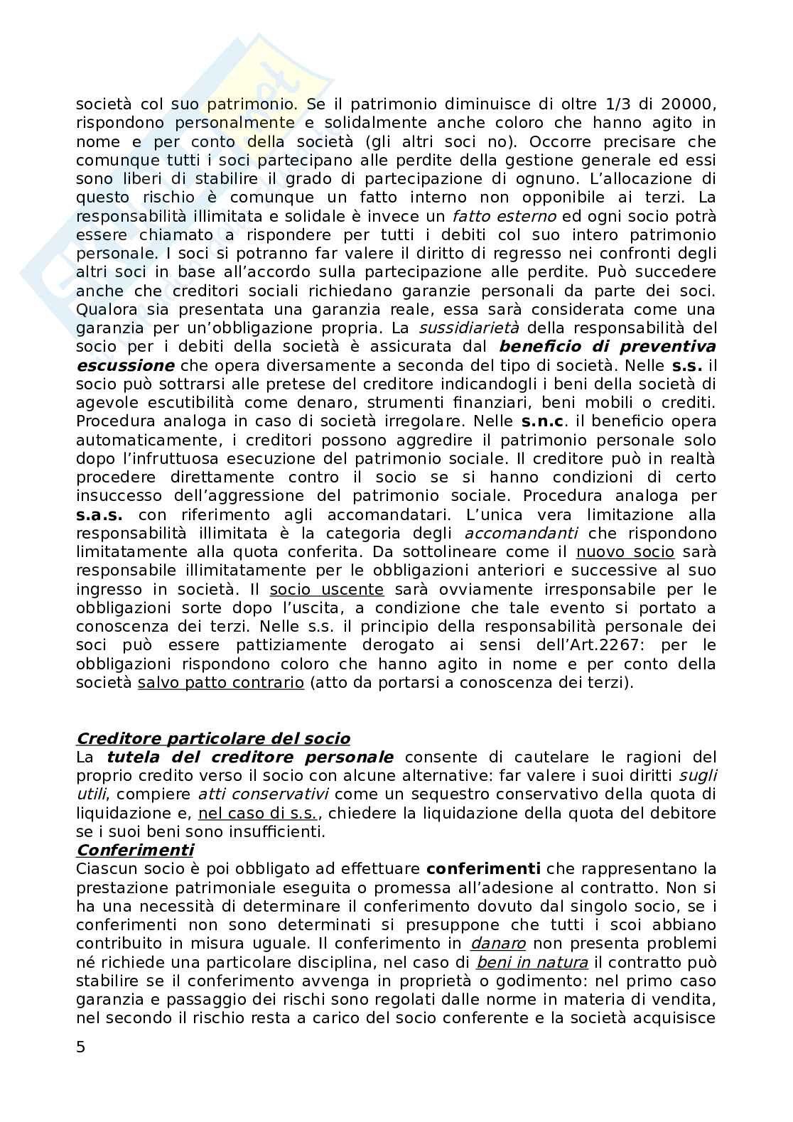 Riassunto esame Diritto commerciale, prof. Abriani, libro consigliato Diritto delle società, manuale breve, Abriani Pag. 6