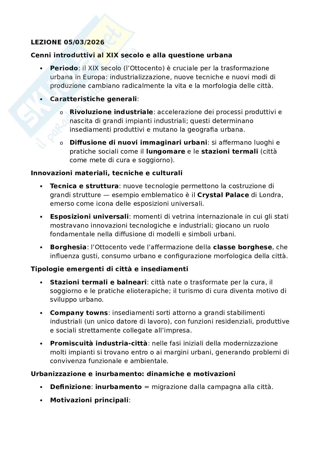 Elementi di urbanistica I - Quarta lezione Pag. 1