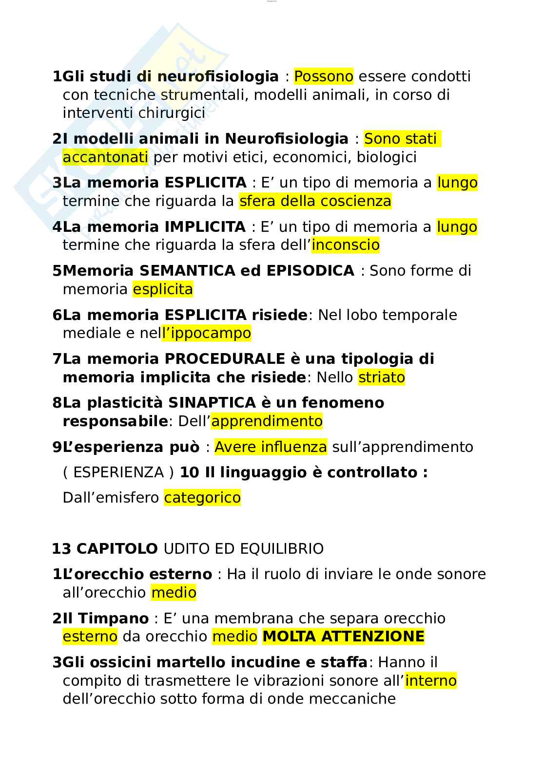 Paniere esame Fisiologia applicata allo sport  Pag. 11