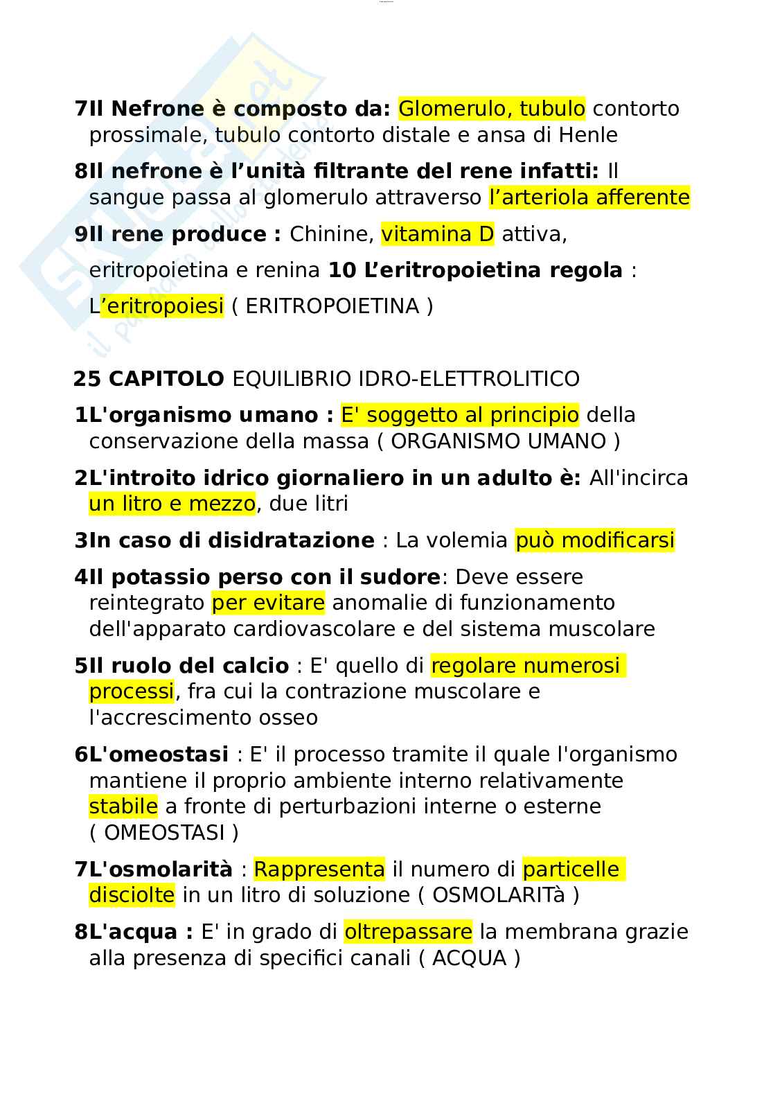 Paniere esame Fisiologia applicata allo sport  Pag. 21