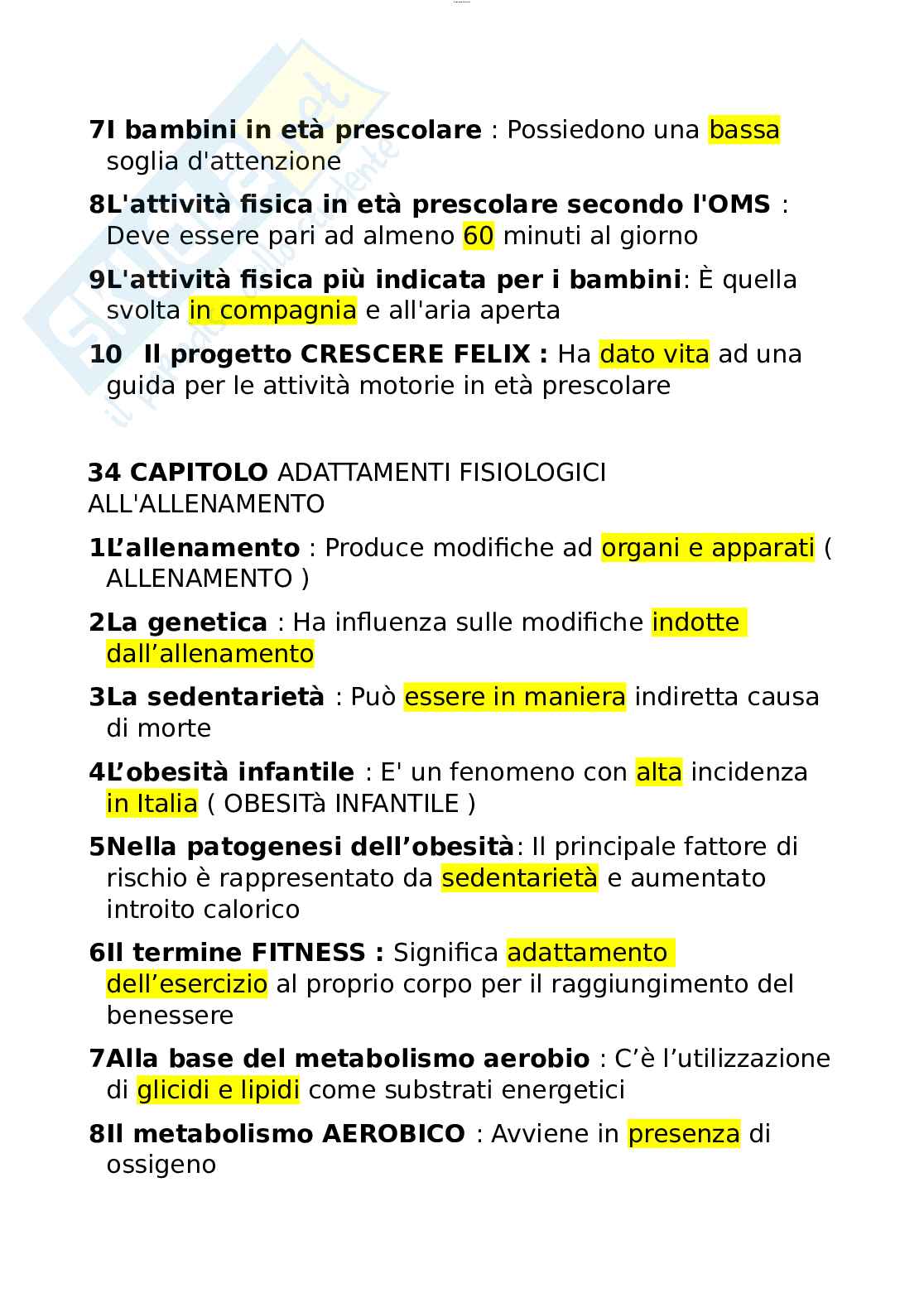 Paniere esame Fisiologia applicata allo sport  Pag. 36