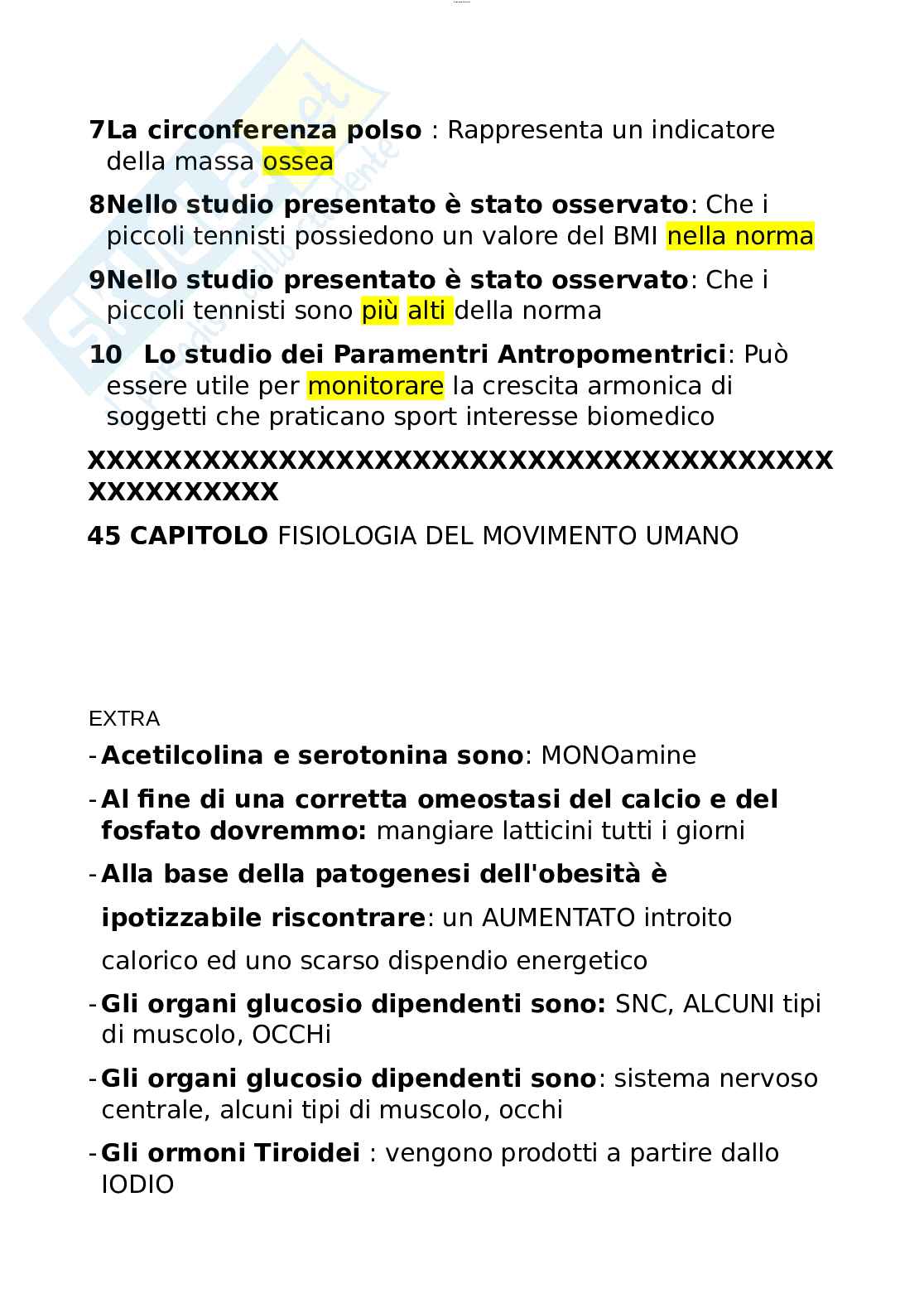 Paniere esame Fisiologia applicata allo sport  Pag. 46