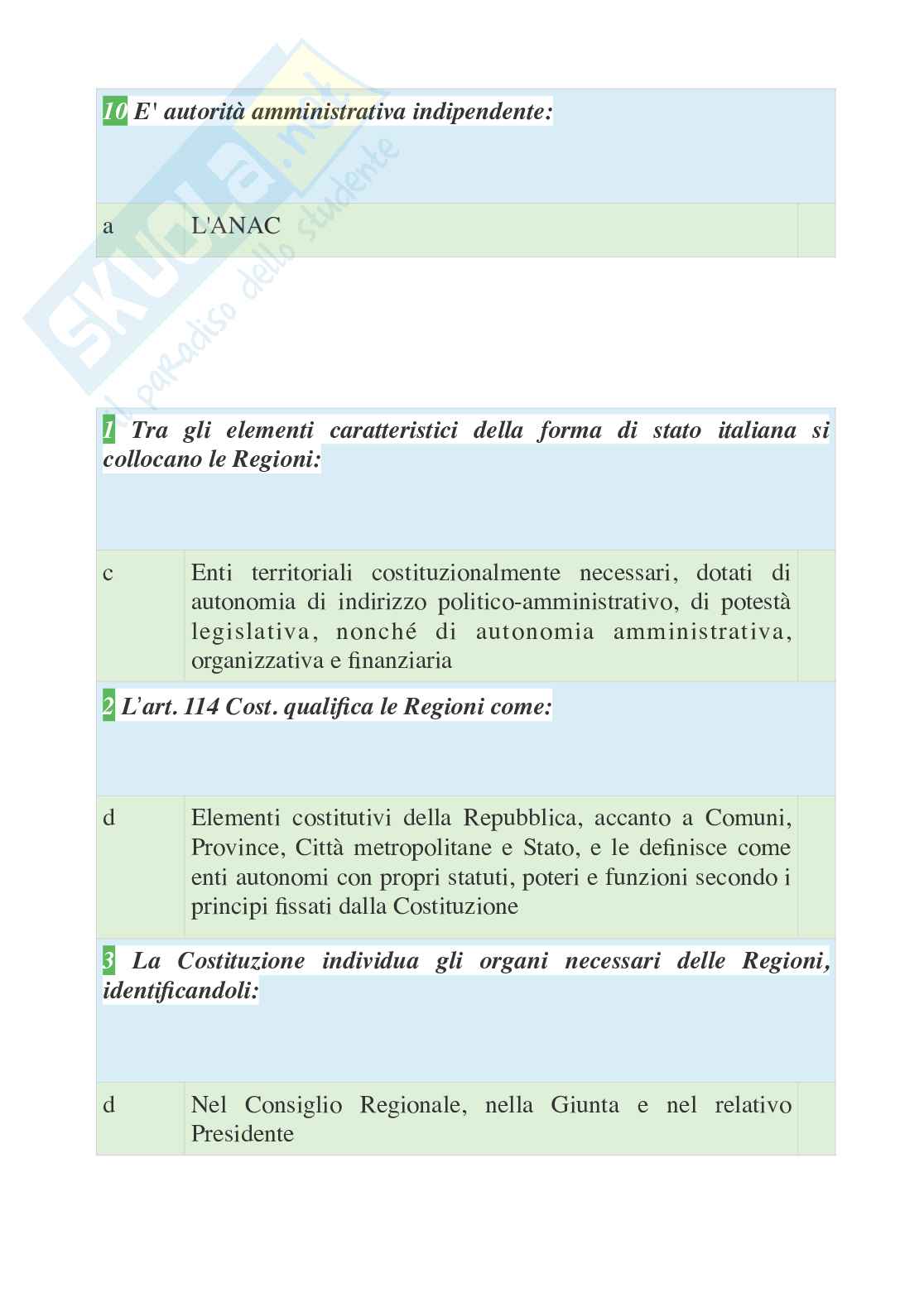 Tutte le 630 domande e risposte esame di Diritto amministrativo - 132 Pagine - Aggiornate a Novembre 2022 Pag. 11