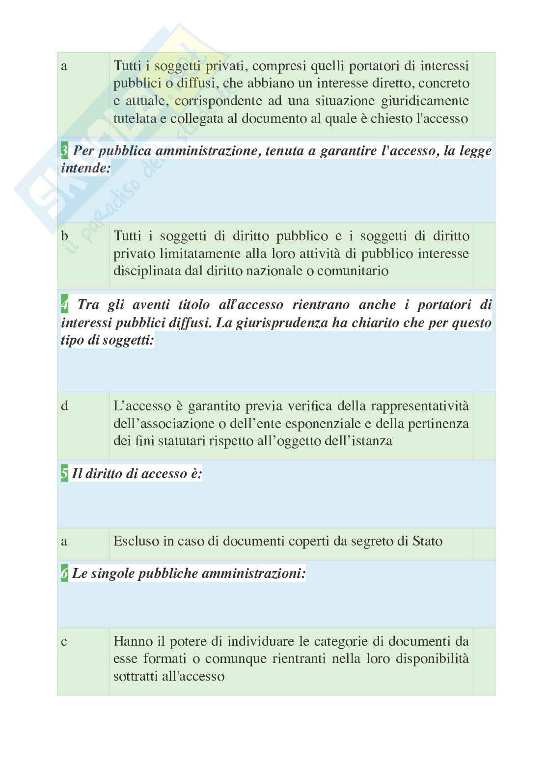 Tutte le 630 domande e risposte esame di Diritto amministrativo - 132 Pagine - Aggiornate a Novembre 2022 Pag. 46