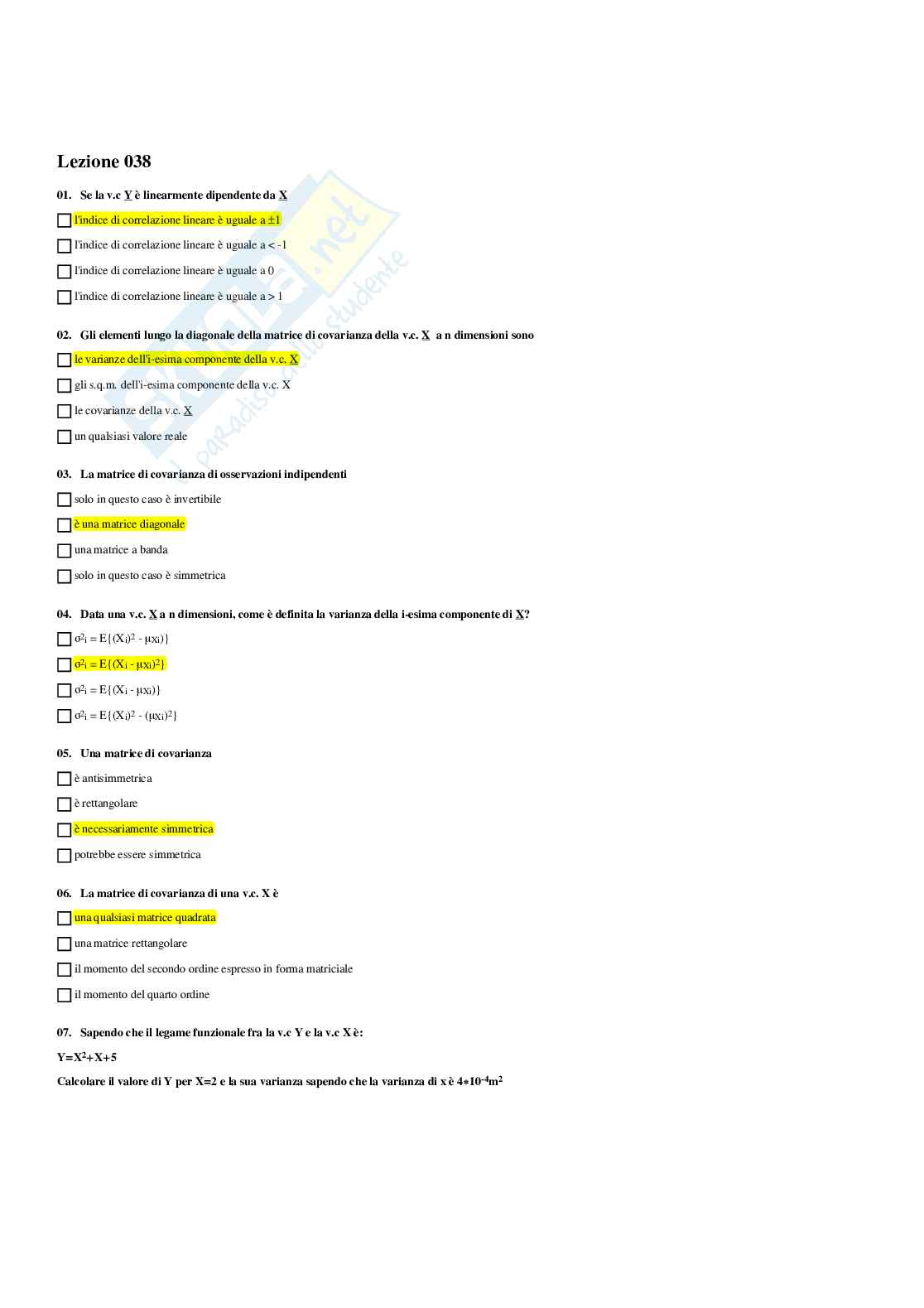 Paniere topografia - risposte multiple Pag. 36