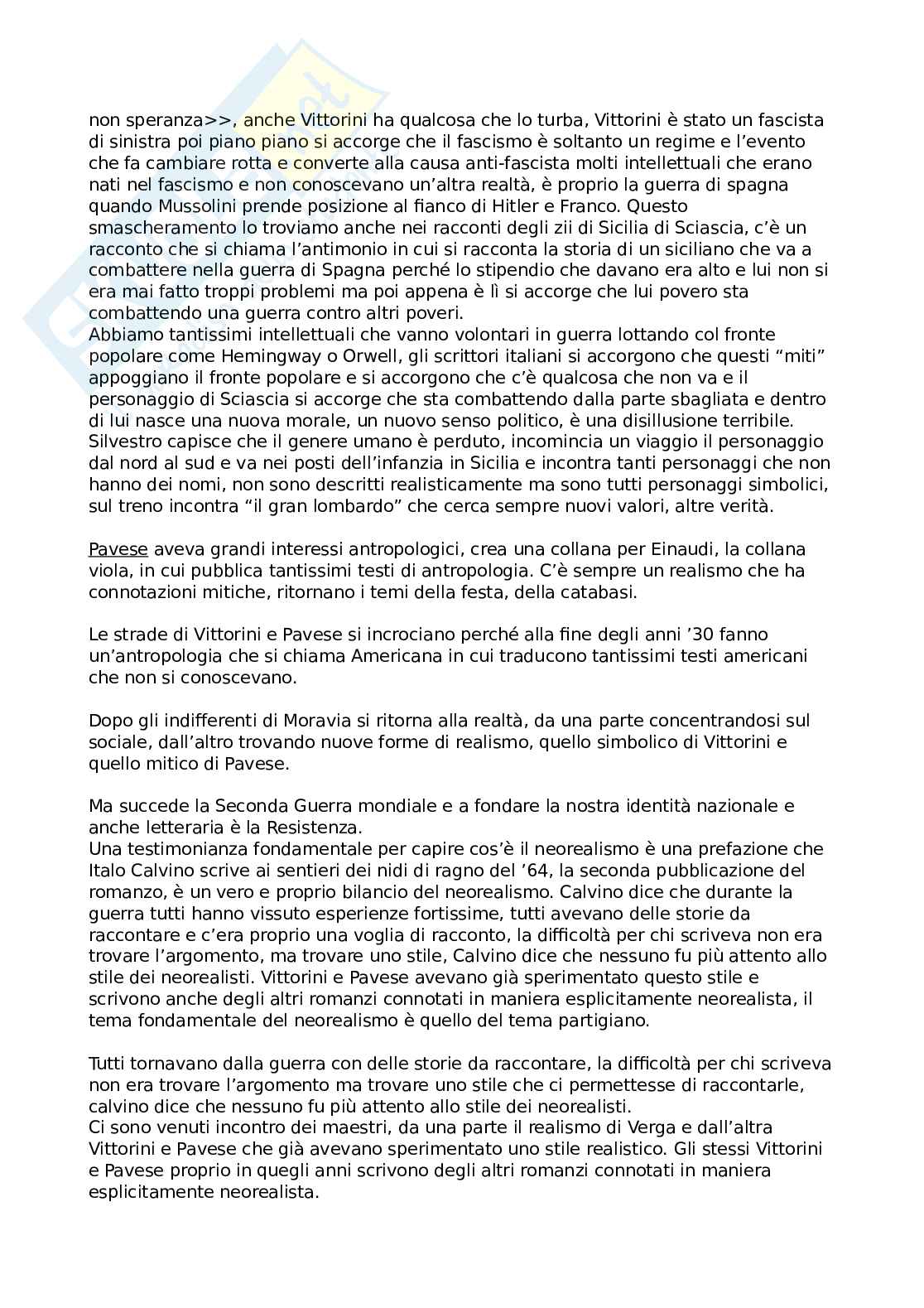 Letteratura italiana contemporanea dal modernismo a Fenoglio Pag. 56