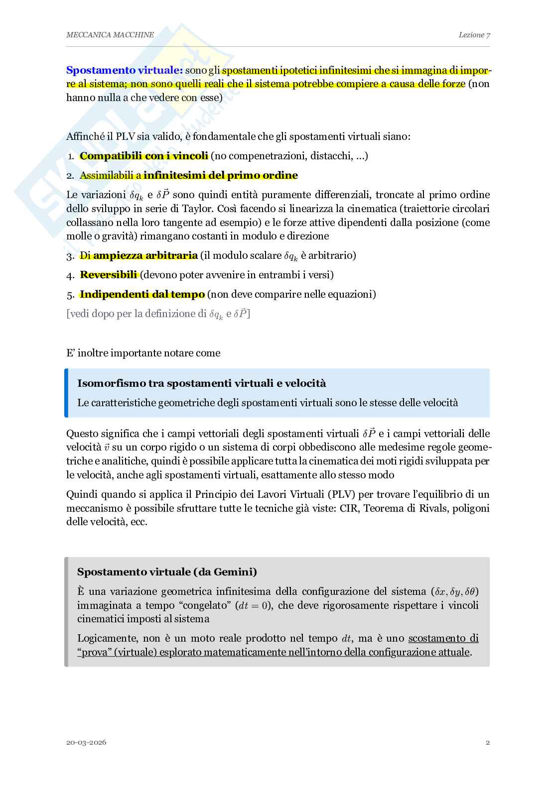 Appunti completi lezioni di Meccanica applicata alle macchine - Parte 1 Pag. 46