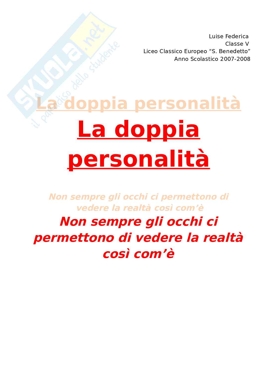 Doppia personalità Pag. 1