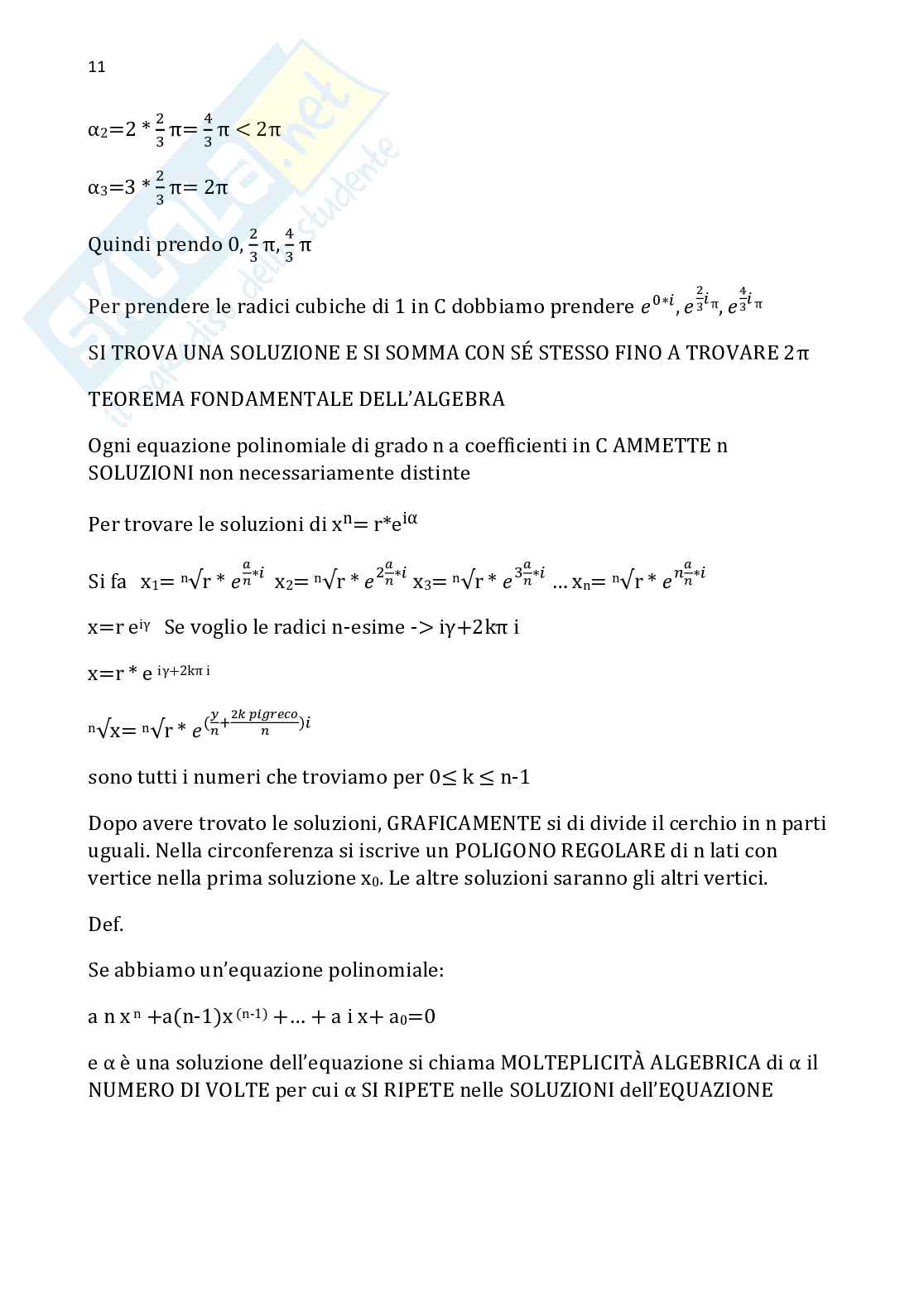 Algebra e geometria lineare - Parte 1 Pag. 11