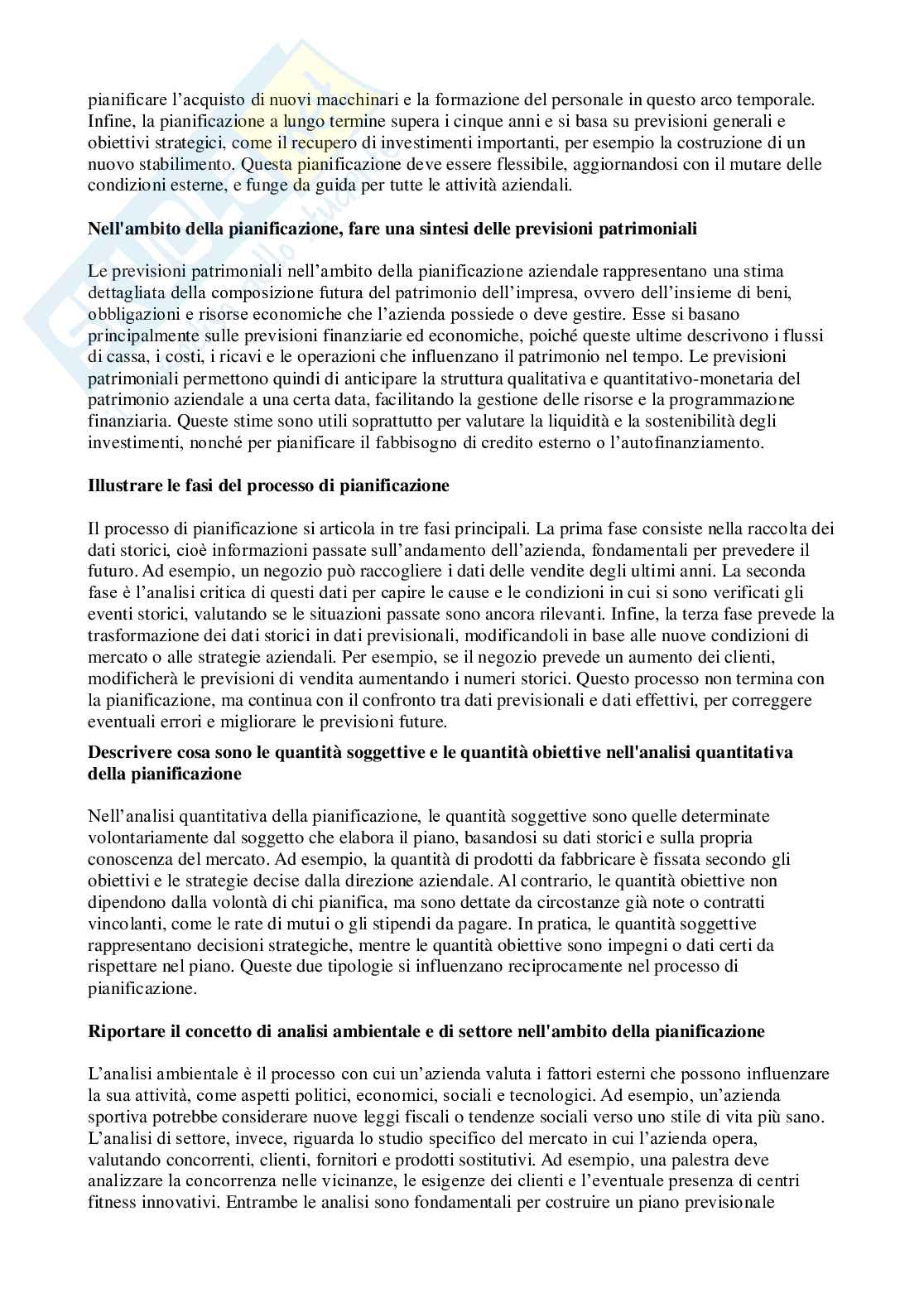 Paniere Economia aziendale (2026) - Risposte aperte corrette  Pag. 11