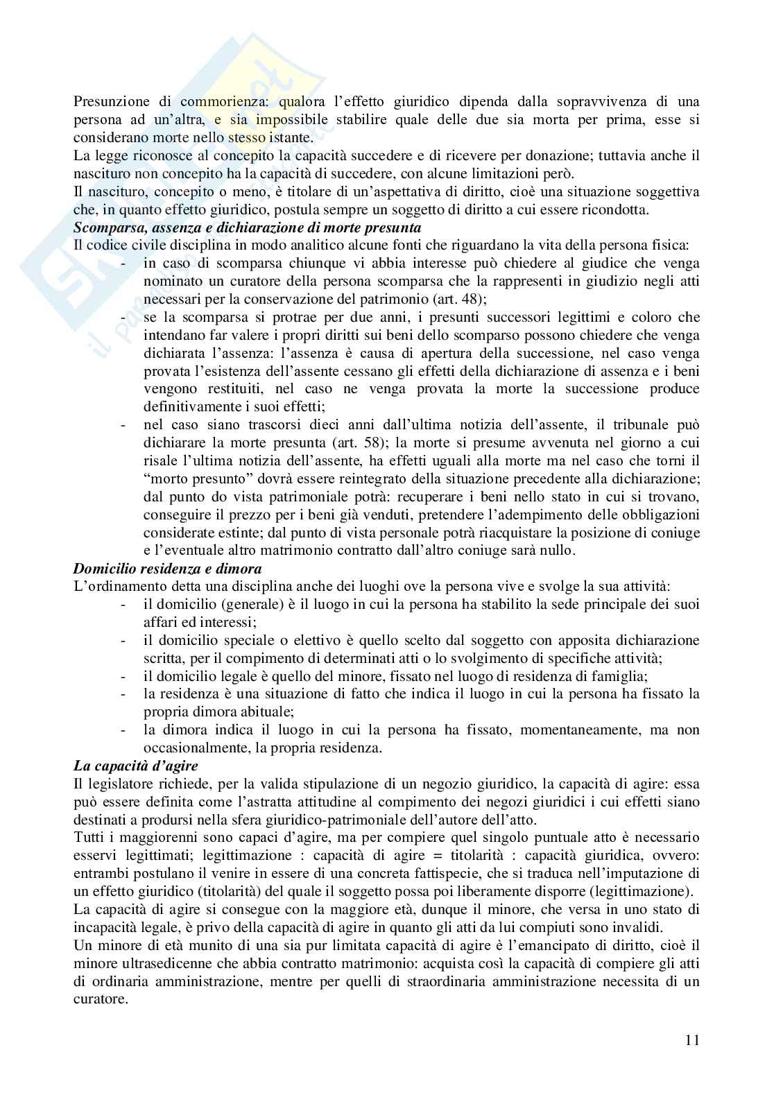 Riassunto esame Diritto privato, Prof. Fusar Poli Elisabetta, libro consigliato Manuale di diritto privato, Torrente Pag. 11
