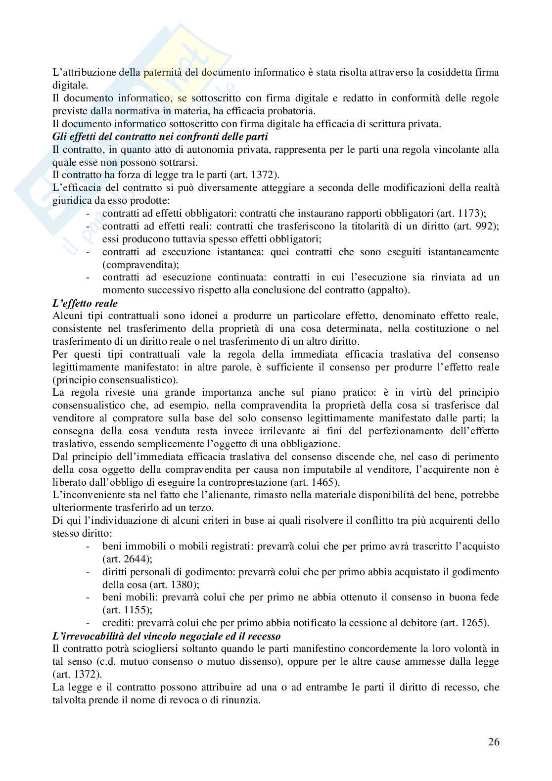 Riassunto esame Diritto privato, Prof. Fusar Poli Elisabetta, libro consigliato Manuale di diritto privato, Torrente Pag. 26
