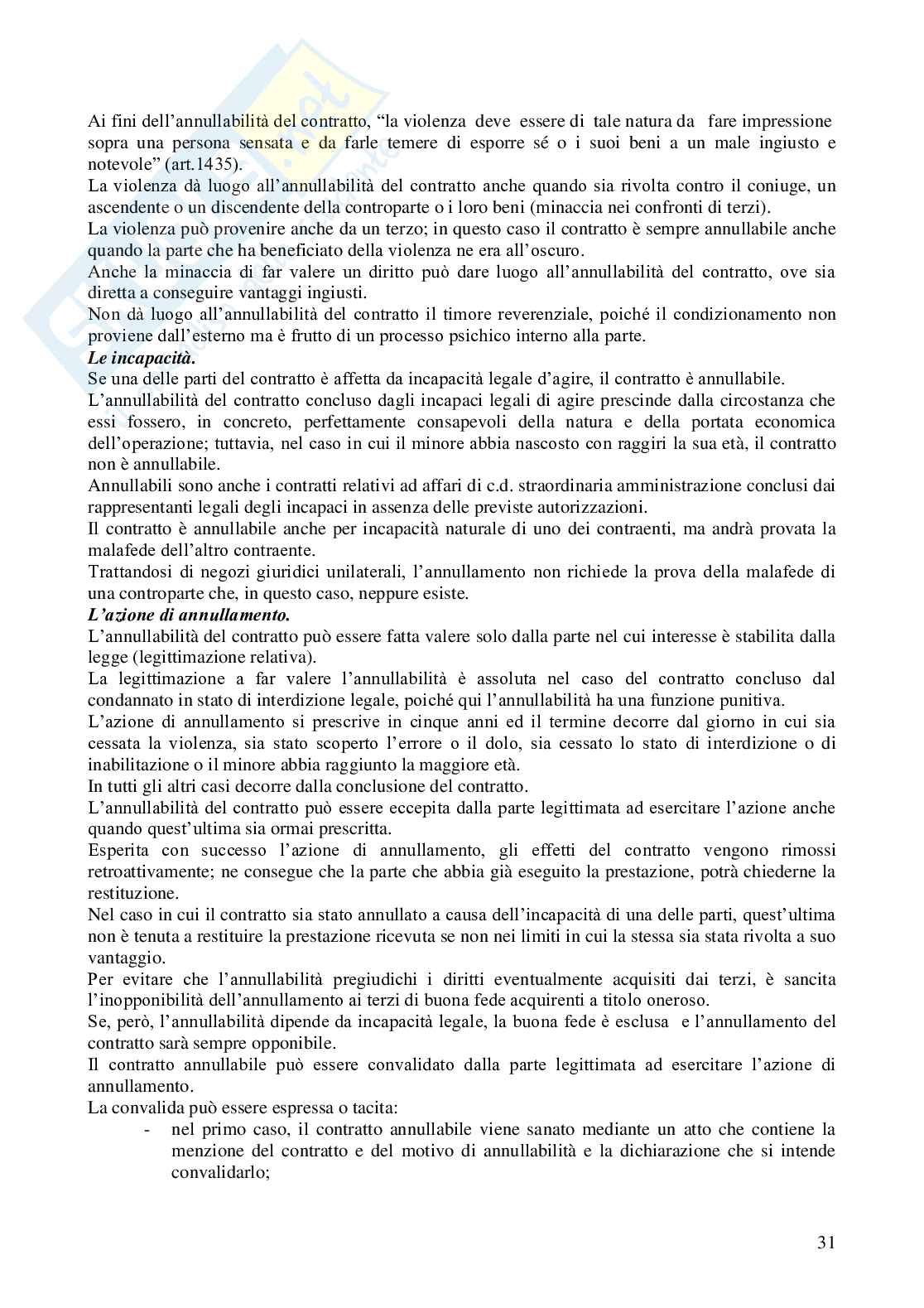Riassunto esame Diritto privato, Prof. Fusar Poli Elisabetta, libro consigliato Manuale di diritto privato, Torrente Pag. 31