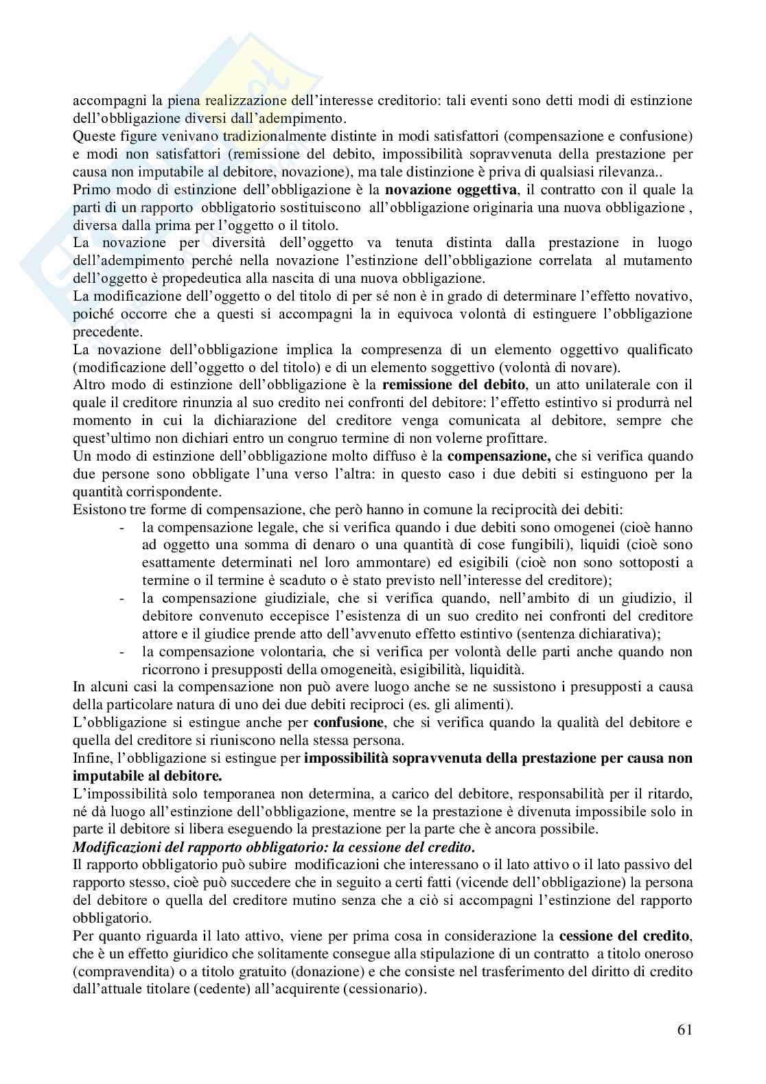 Riassunto esame Diritto privato, Prof. Fusar Poli Elisabetta, libro consigliato Manuale di diritto privato, Torrente Pag. 61