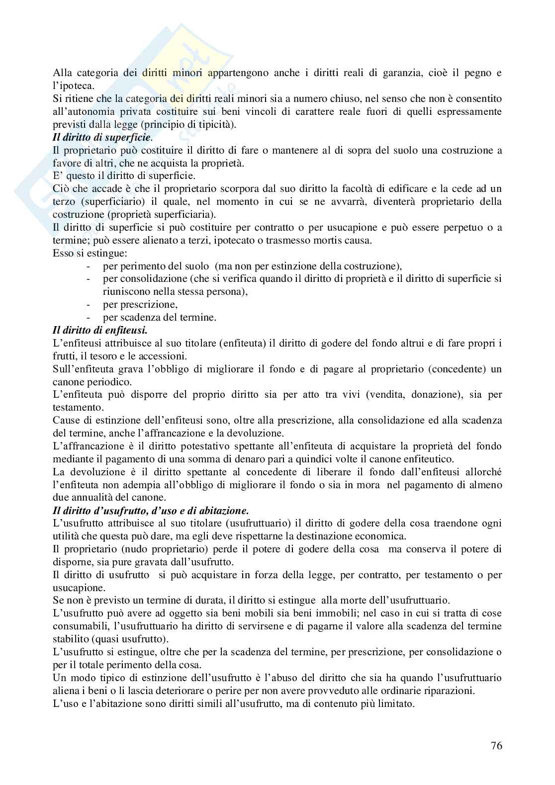 Riassunto esame Diritto privato, Prof. Fusar Poli Elisabetta, libro consigliato Manuale di diritto privato, Torrente Pag. 76