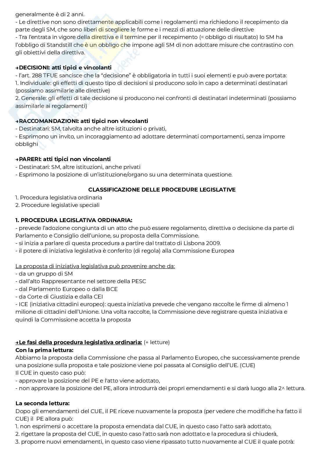 Fondamenti di Diritto dell'Unione Europea  Pag. 16