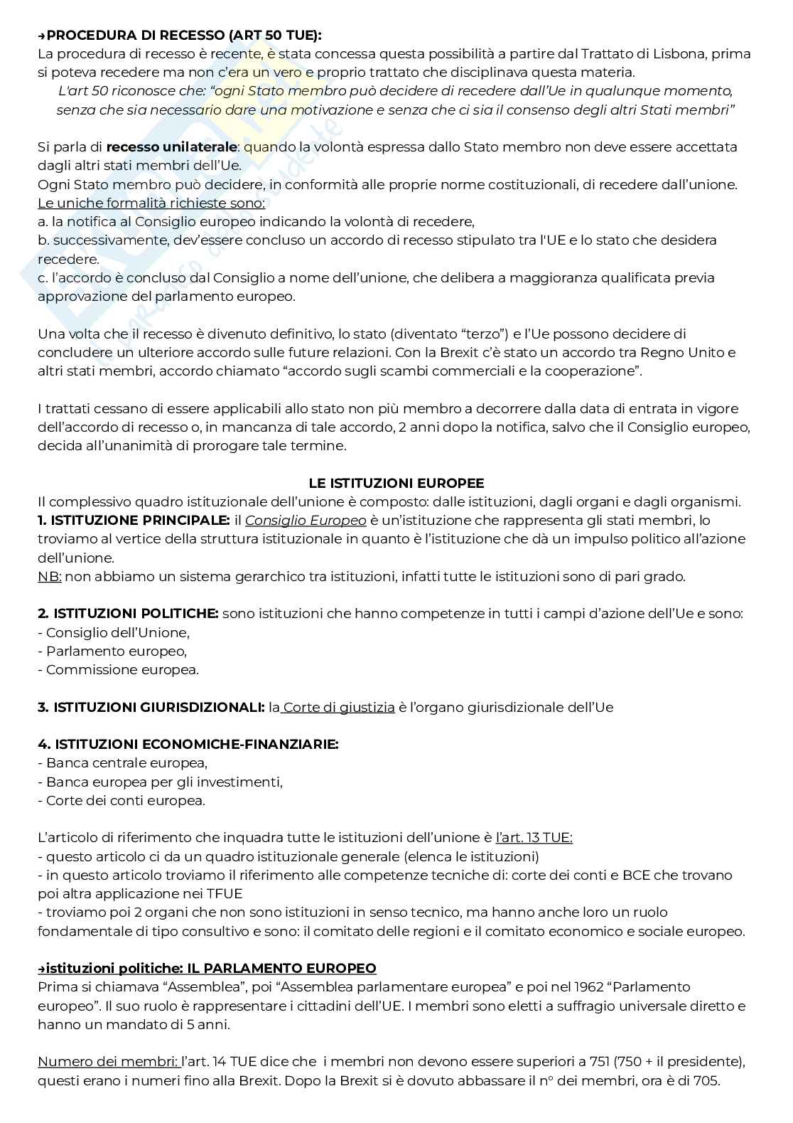 Fondamenti di Diritto dell'Unione Europea  Pag. 6