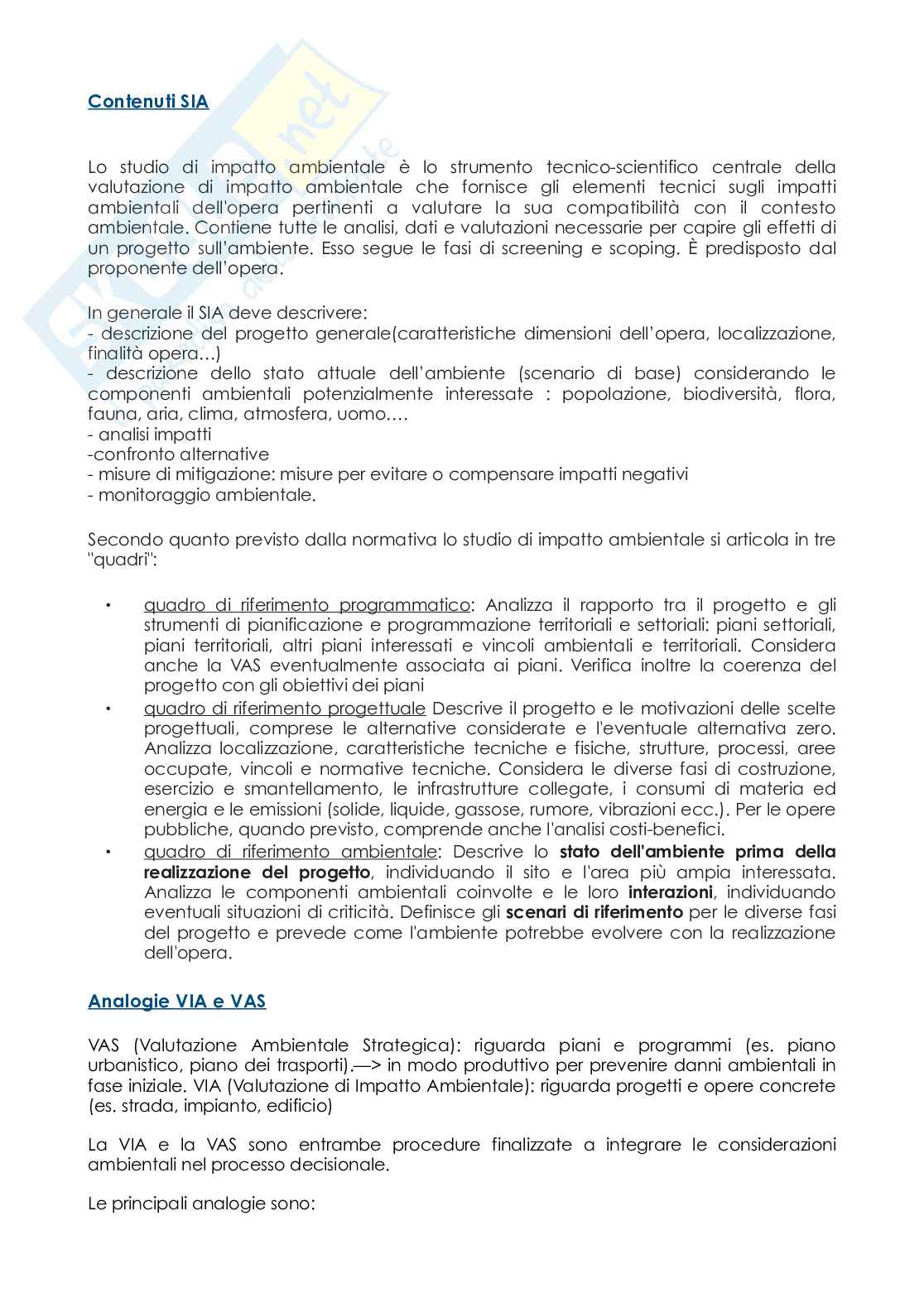 Domande esame Environmental impact assessment Pag. 1