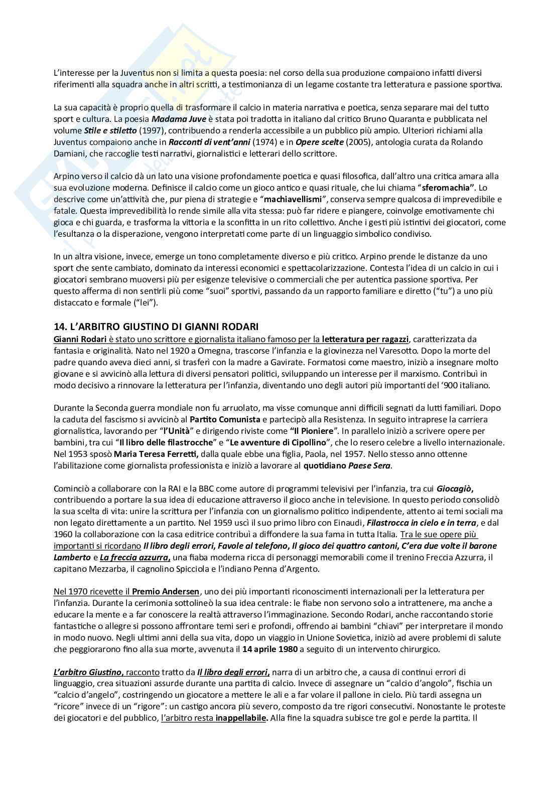 Letteratura e sport Pag. 26