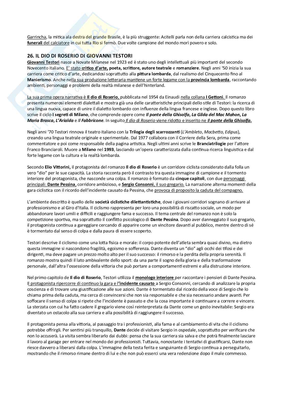 Letteratura e sport Pag. 46