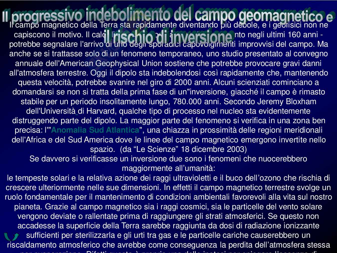 Il Campo Magnetico Terrestre Pag. 36