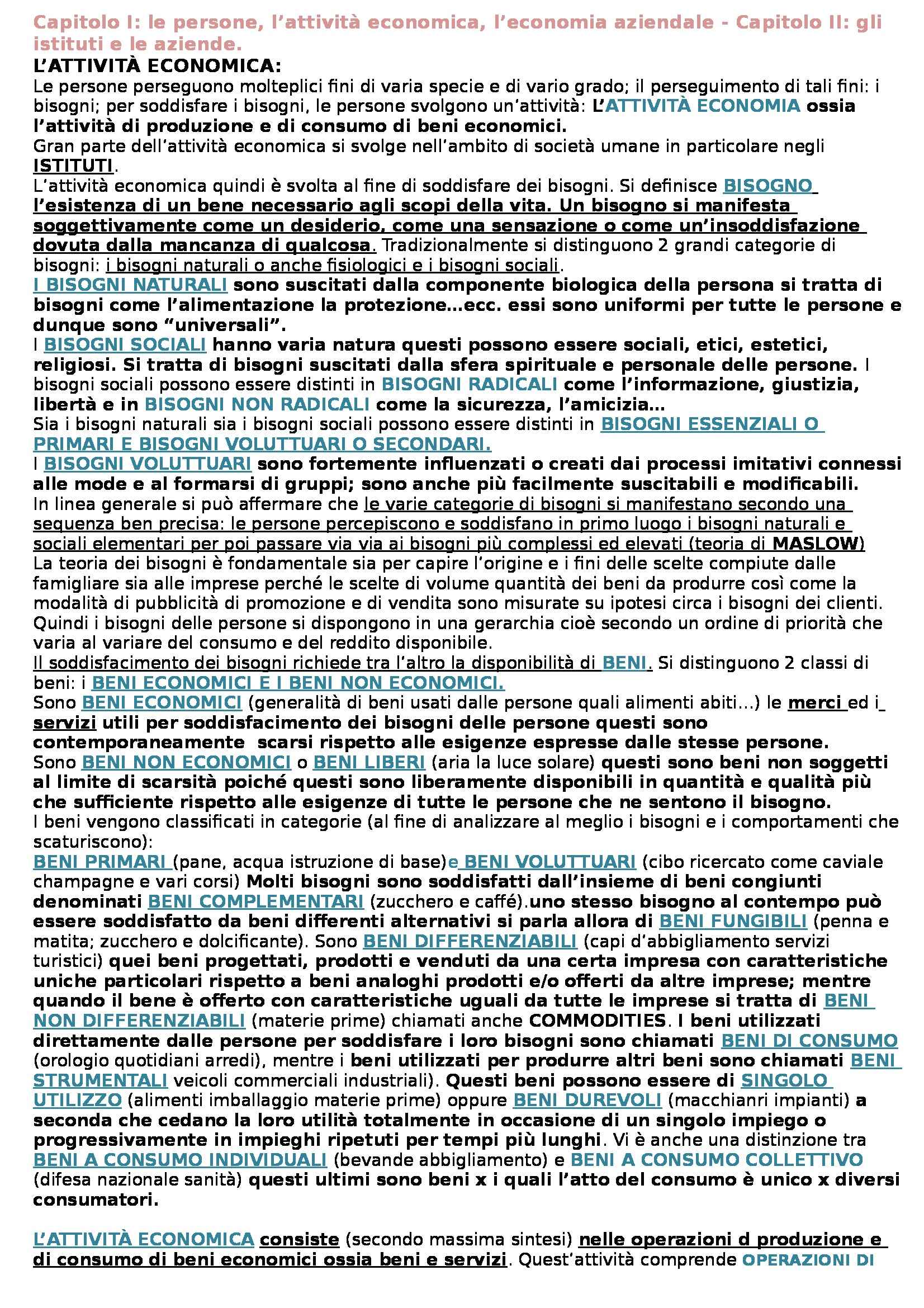 Economia aziendale - introduzione Pag. 1