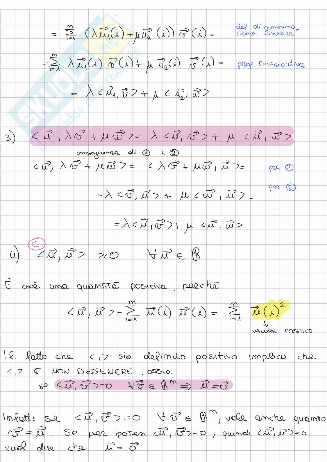 Riassunto esame Algebra lineare e geometria, Prof. Gatto Letterio, libro consigliato Lezioni di Algebra lineare e geometria, Gatto Pag. 6