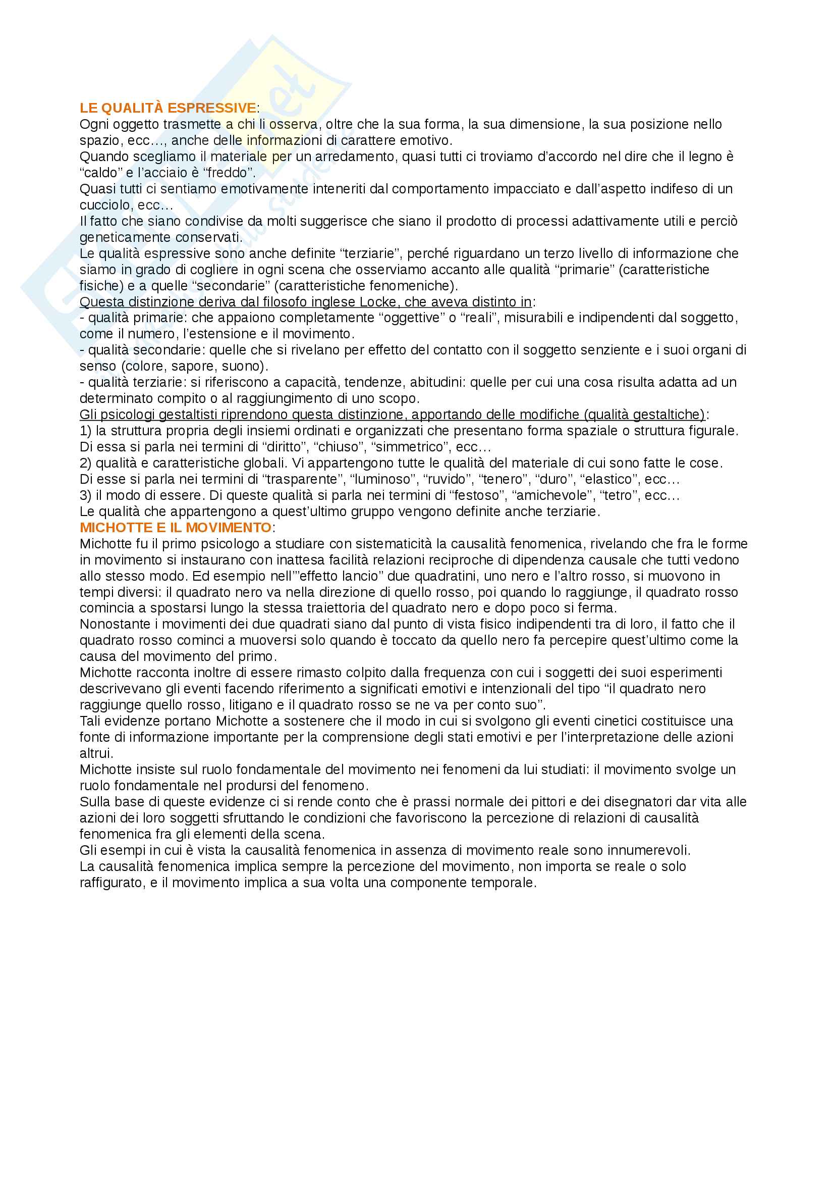 Riassunto esame psicologia dell'arte, prof Zavagno, libro consigliato L'osteria dei dadi truccati, Massironi Pag. 11