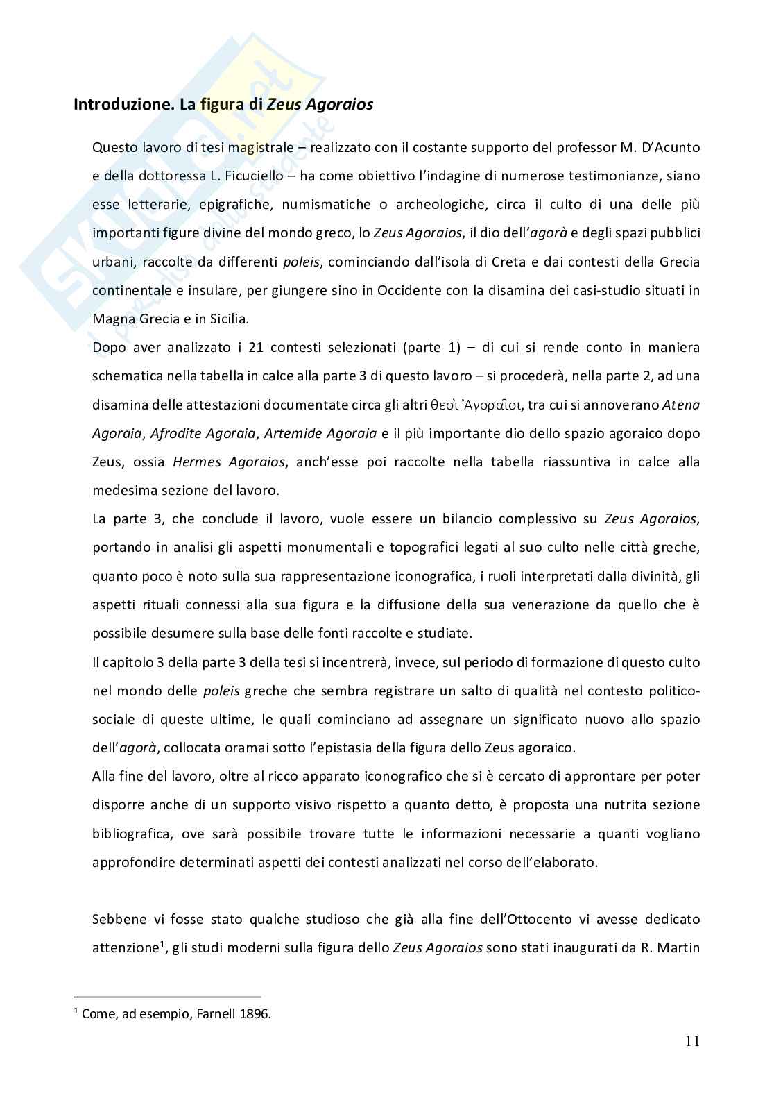 Zeus Agoraios nelle agorai del mondo greco Pag. 11