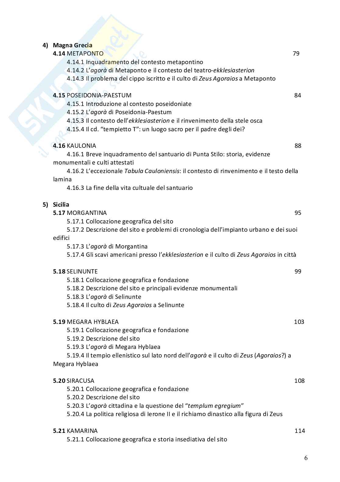 Zeus Agoraios nelle agorai del mondo greco Pag. 6