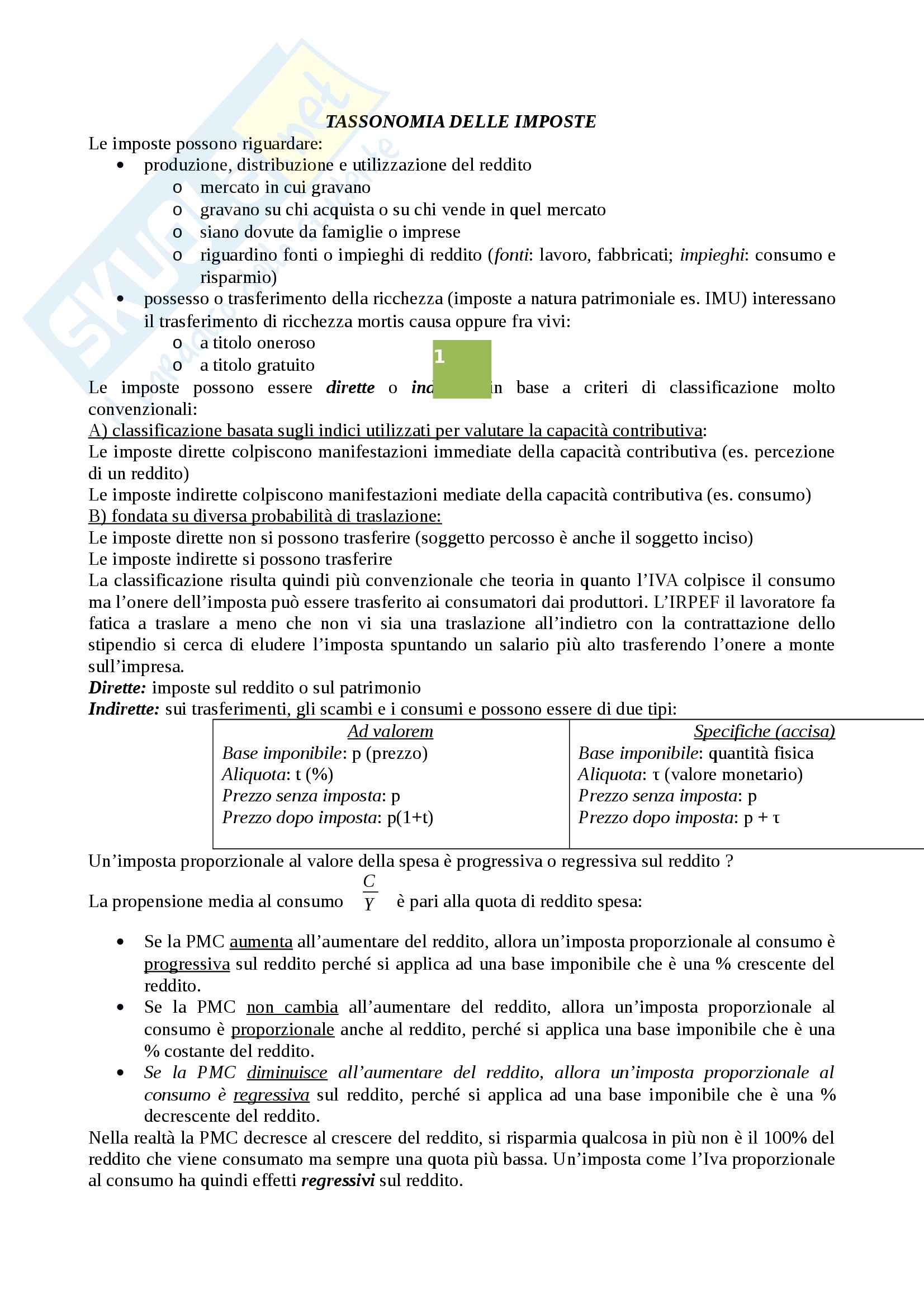 Economia pubblica - Appunti II° Parziale Pag. 1