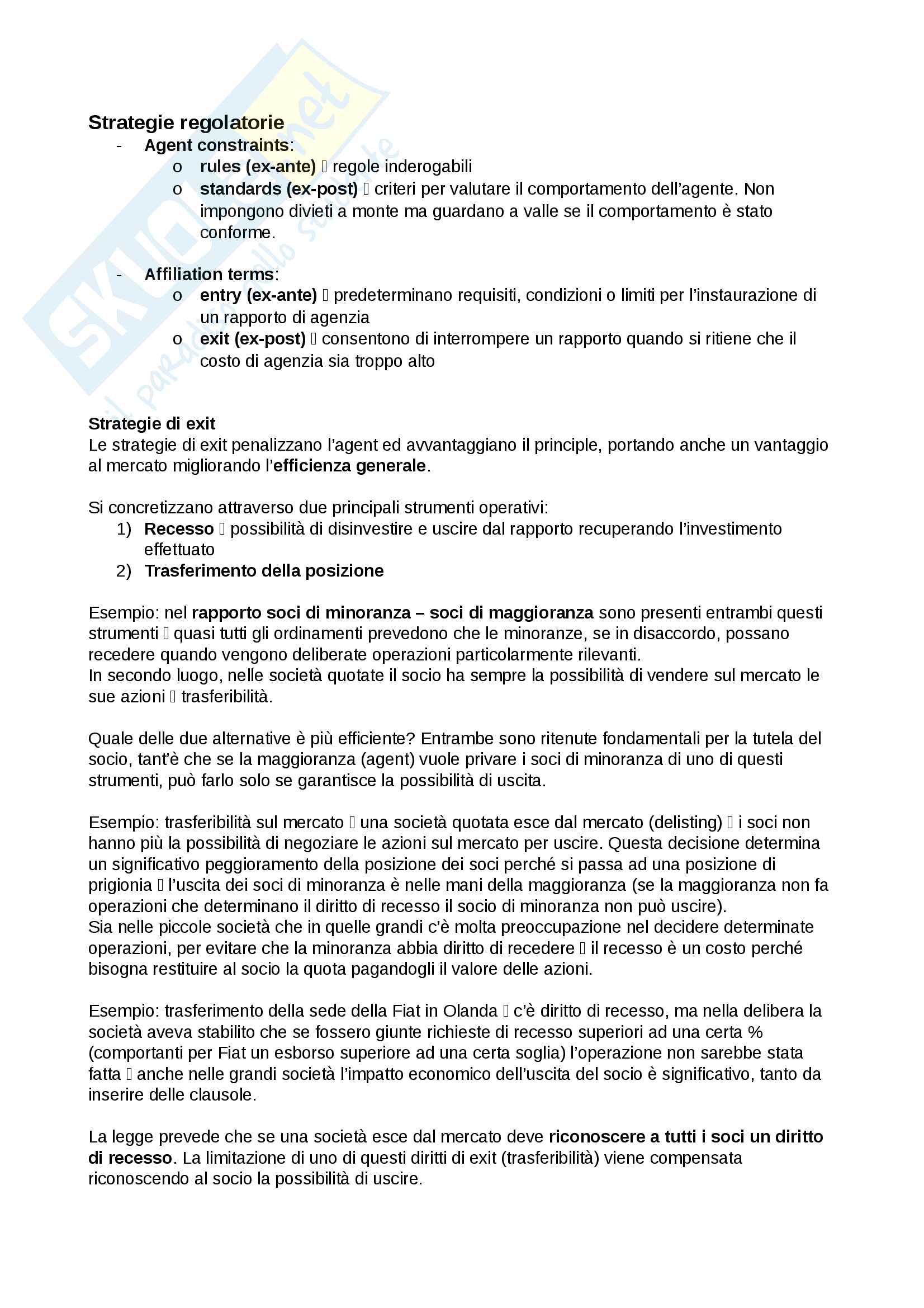 Diritto commerciale (Corporate Governance) Pag. 36