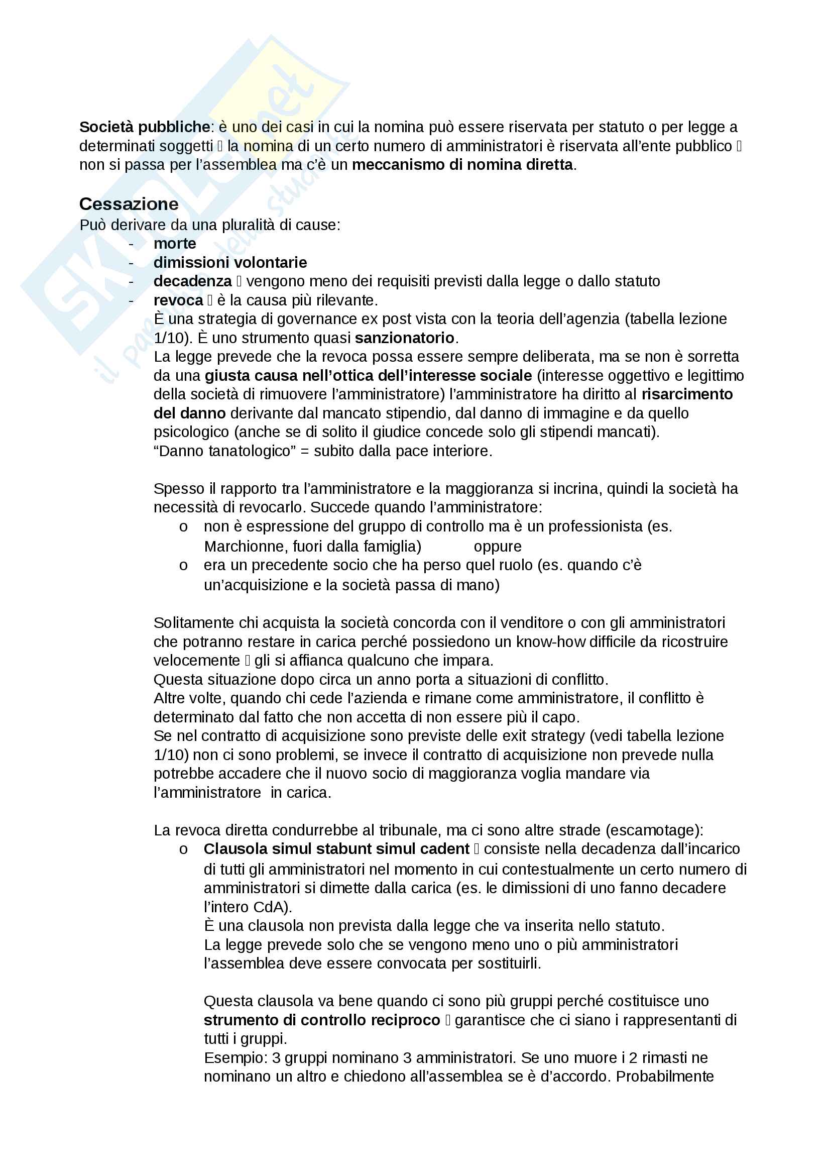 Diritto commerciale (Corporate Governance) Pag. 76