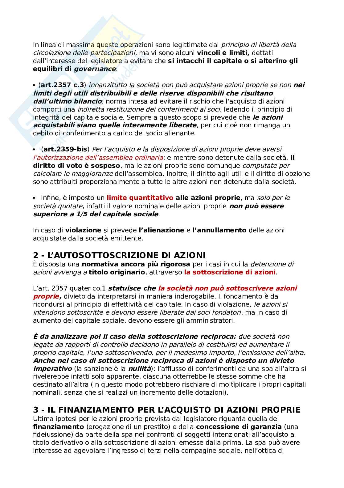 Società per azioni Pag. 31