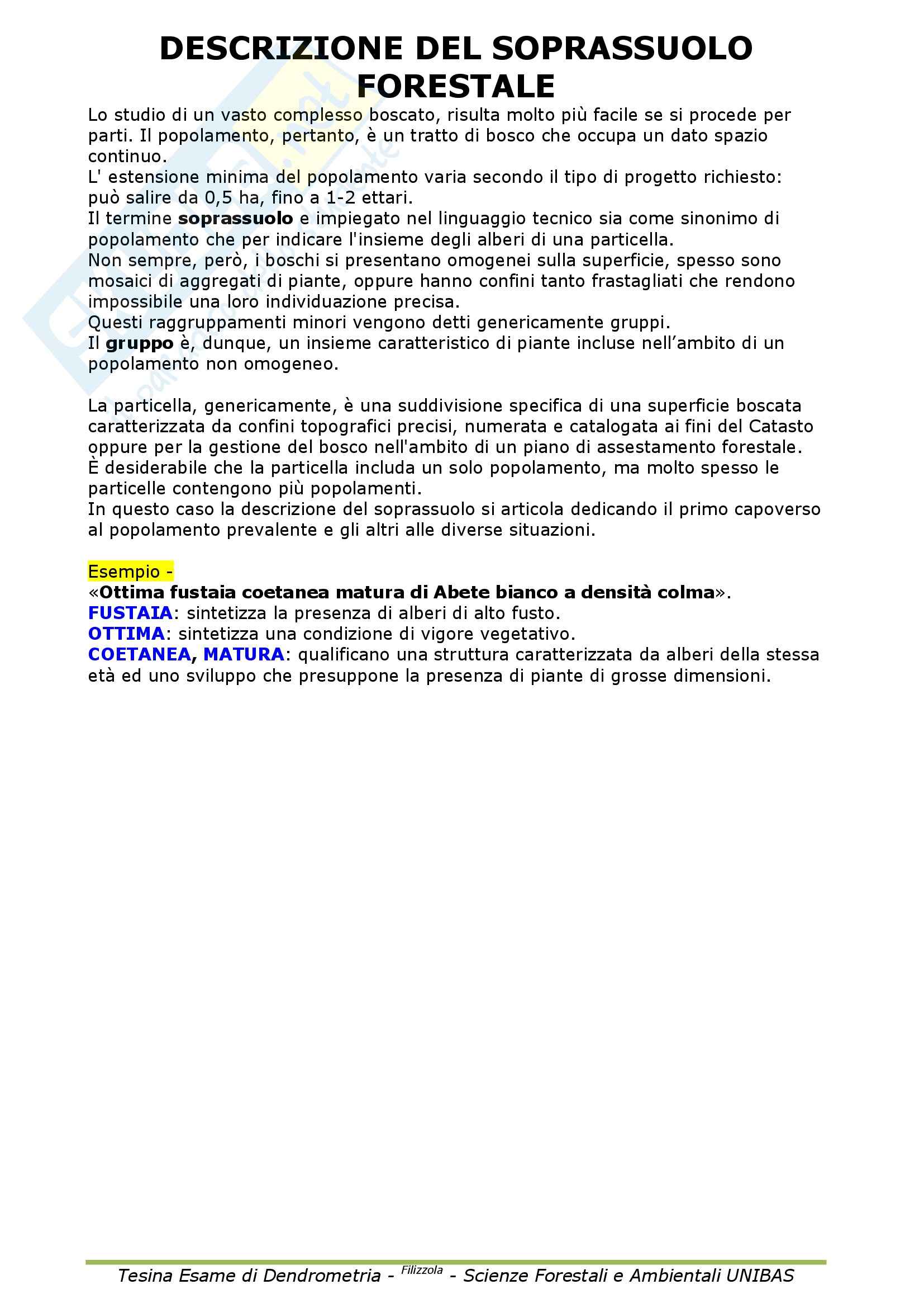 Dendrometria - Appunti Pag. 36