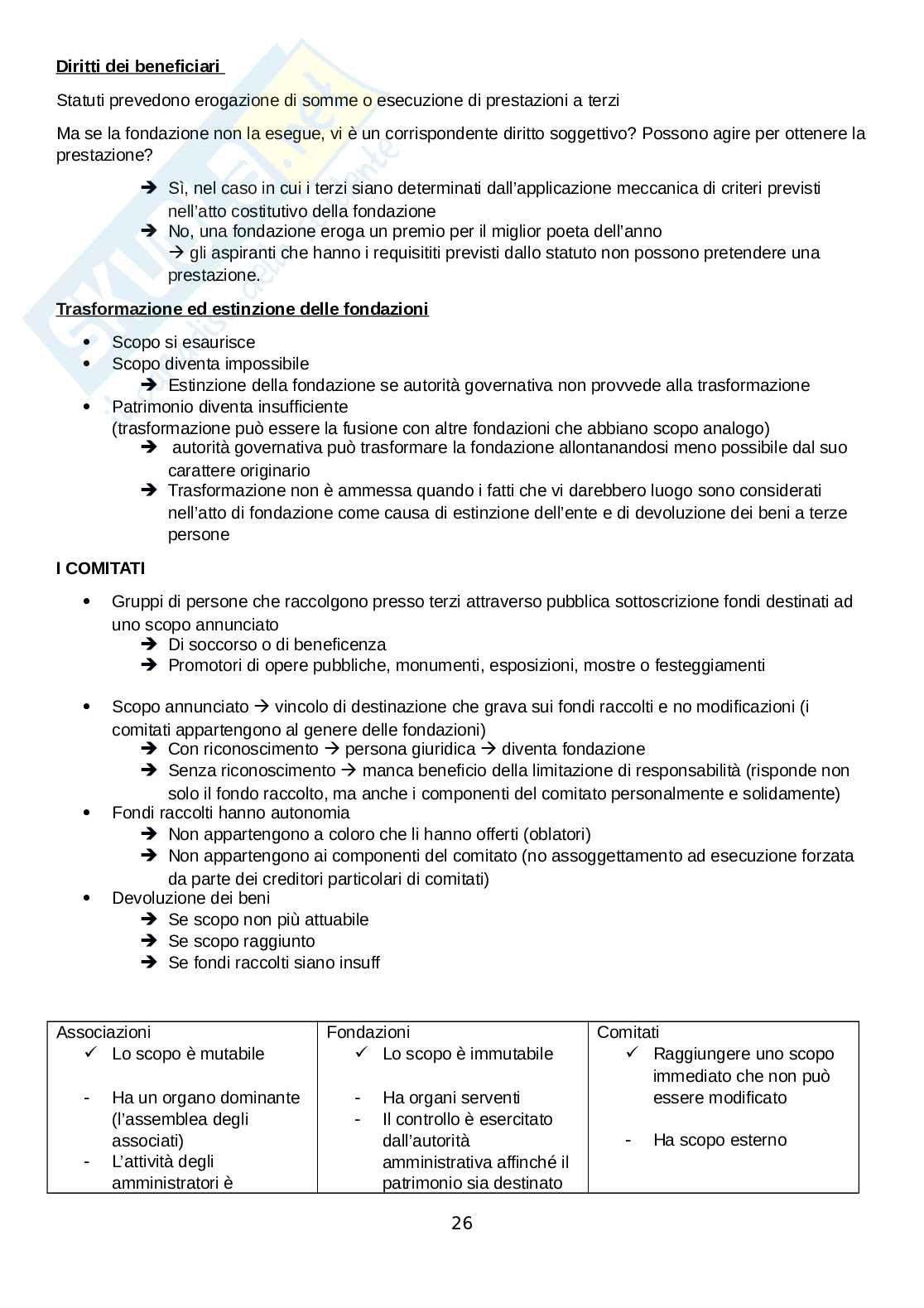 Riassunto esame Istituzioni di diritto privato I, Prof. Romeo Chrisitian, libro consigliato Manuale di diritto privato, Trimarchi Pag. 26
