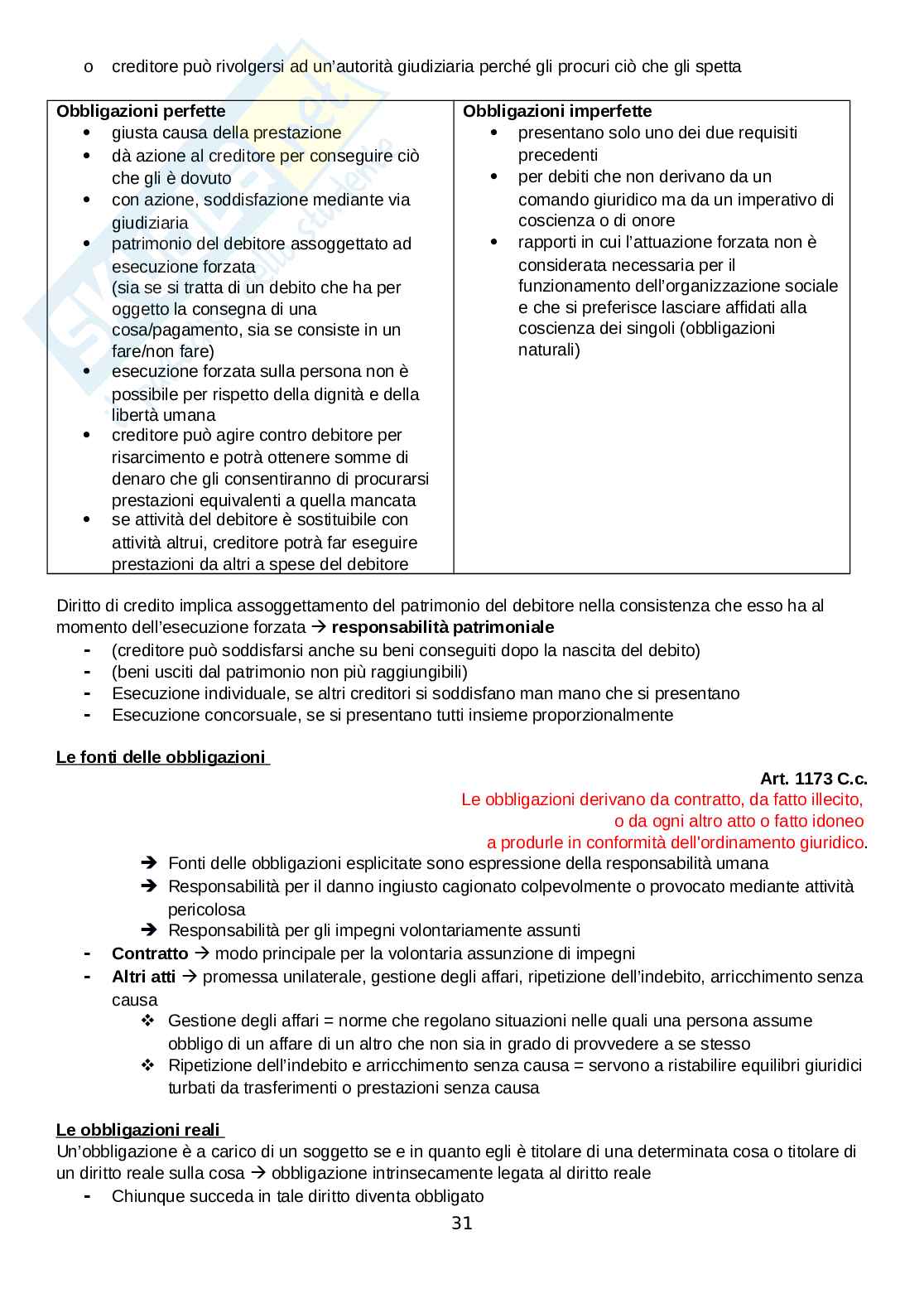 Riassunto esame Istituzioni di diritto privato I, Prof. Romeo Chrisitian, libro consigliato Manuale di diritto privato, Trimarchi Pag. 31