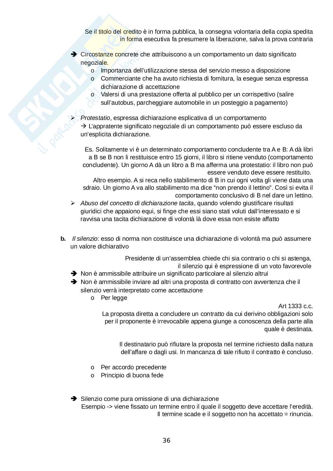 Riassunto esame Istituzioni di diritto privato I, Prof. Romeo Chrisitian, libro consigliato Manuale di diritto privato, Trimarchi Pag. 36