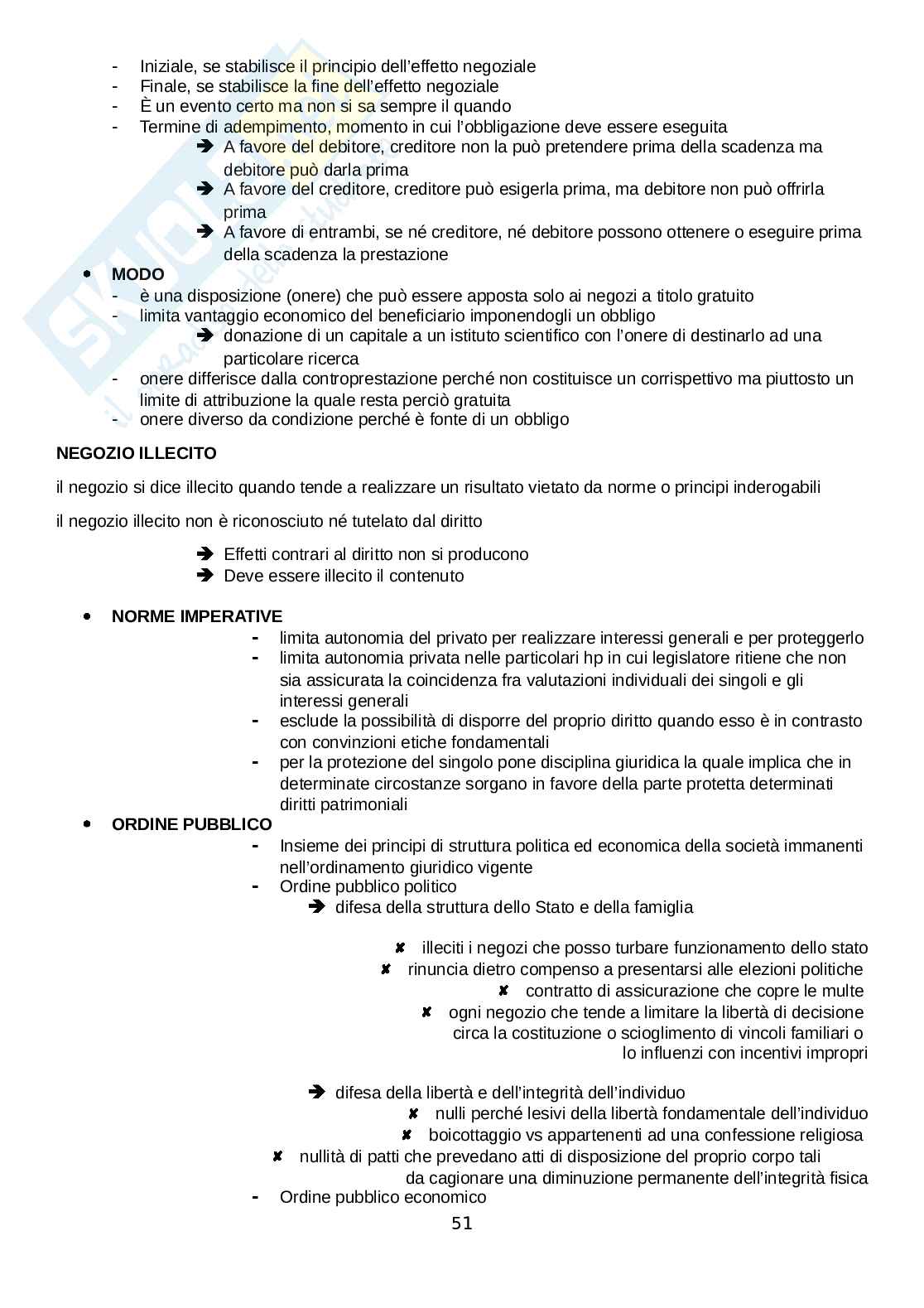 Riassunto esame Istituzioni di diritto privato I, Prof. Romeo Chrisitian, libro consigliato Manuale di diritto privato, Trimarchi Pag. 51